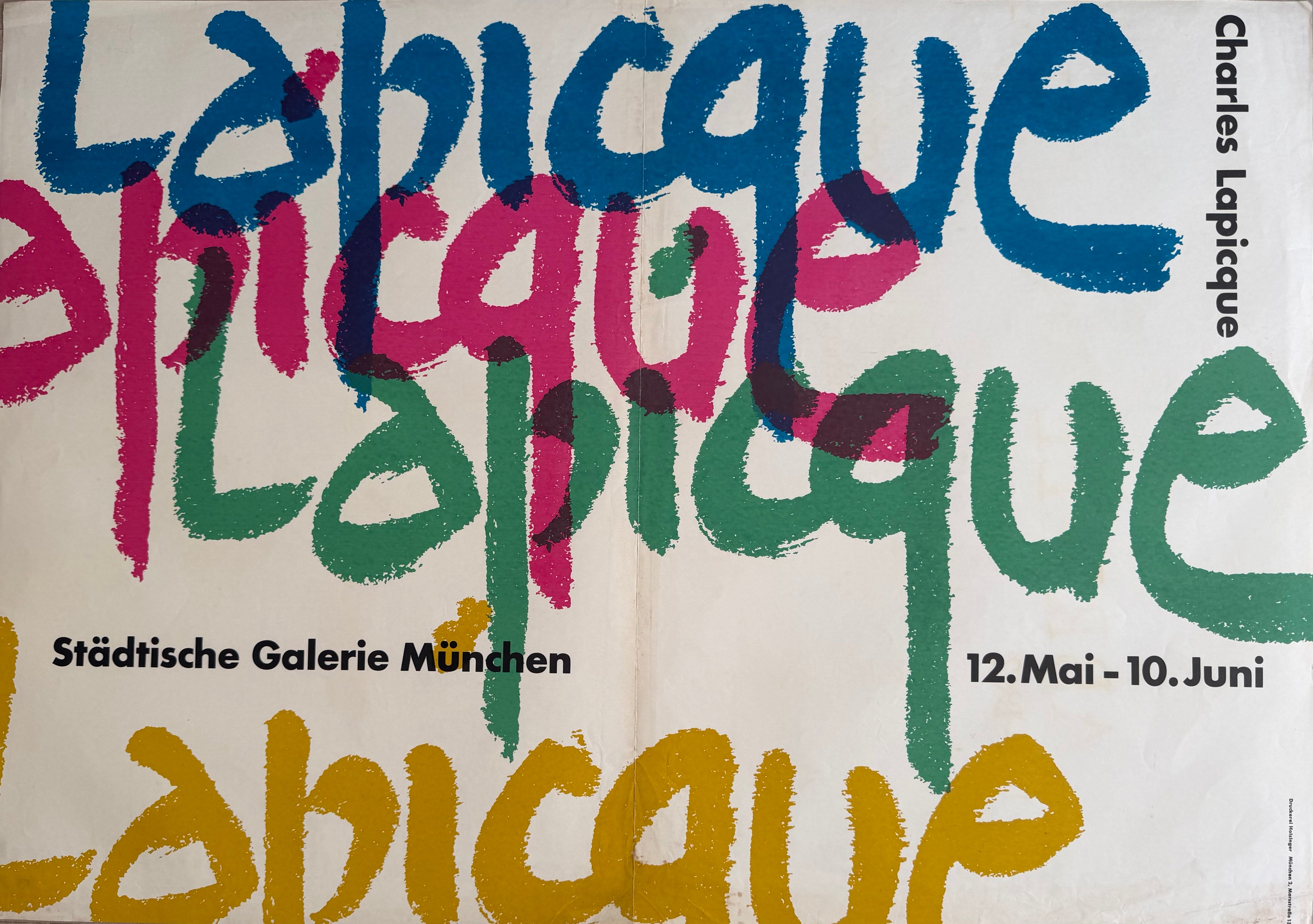 Charles Lapicque (1898–1988), Städtische Galerie München, 1962