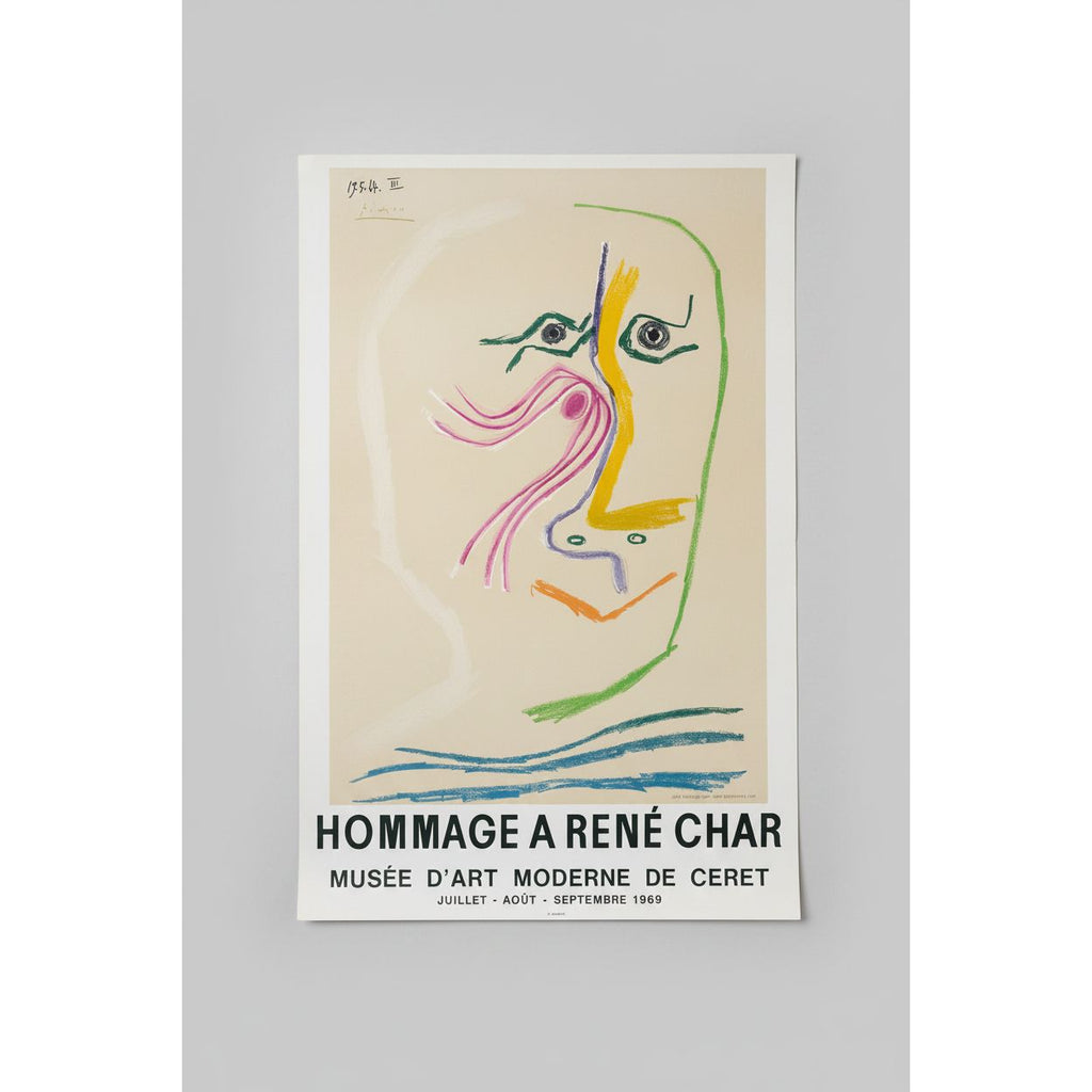 Pablo Picasso (1881-1973), Hommage a René Char, Musee d’Art Moderne de Ceret, Mourlot, Paris by Henri Deschamps
