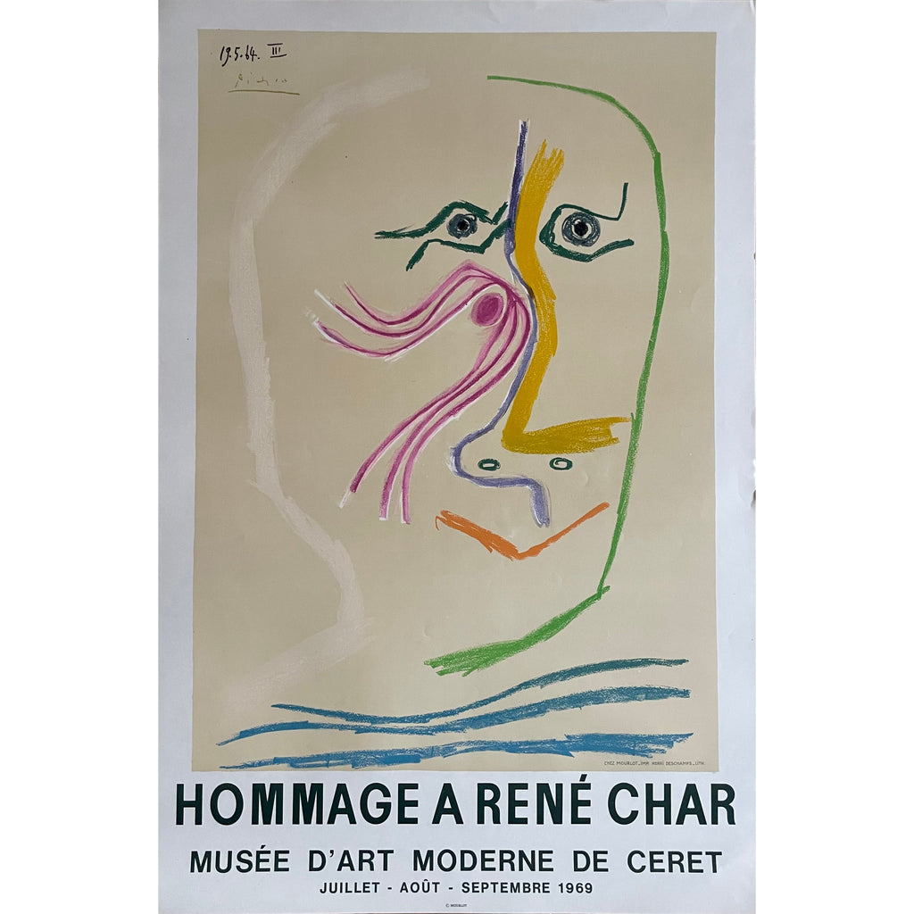 Pablo Picasso (1881-1973), Hommage a René Char, Musee d’Art Moderne de Ceret, Mourlot, Paris by Henri Deschamps