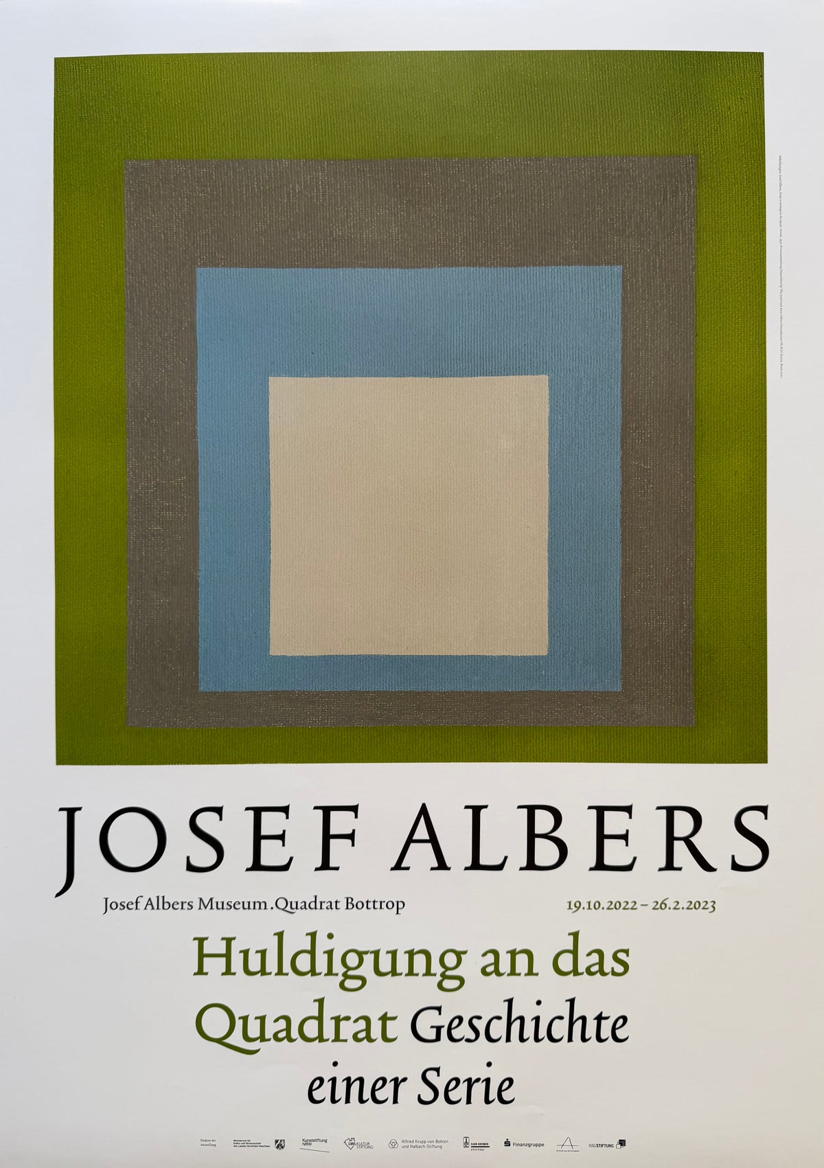 Josef Albers (1888–1976), Study for Homage to the Square: Vernal, 1957, Exhibition Poster, 2022