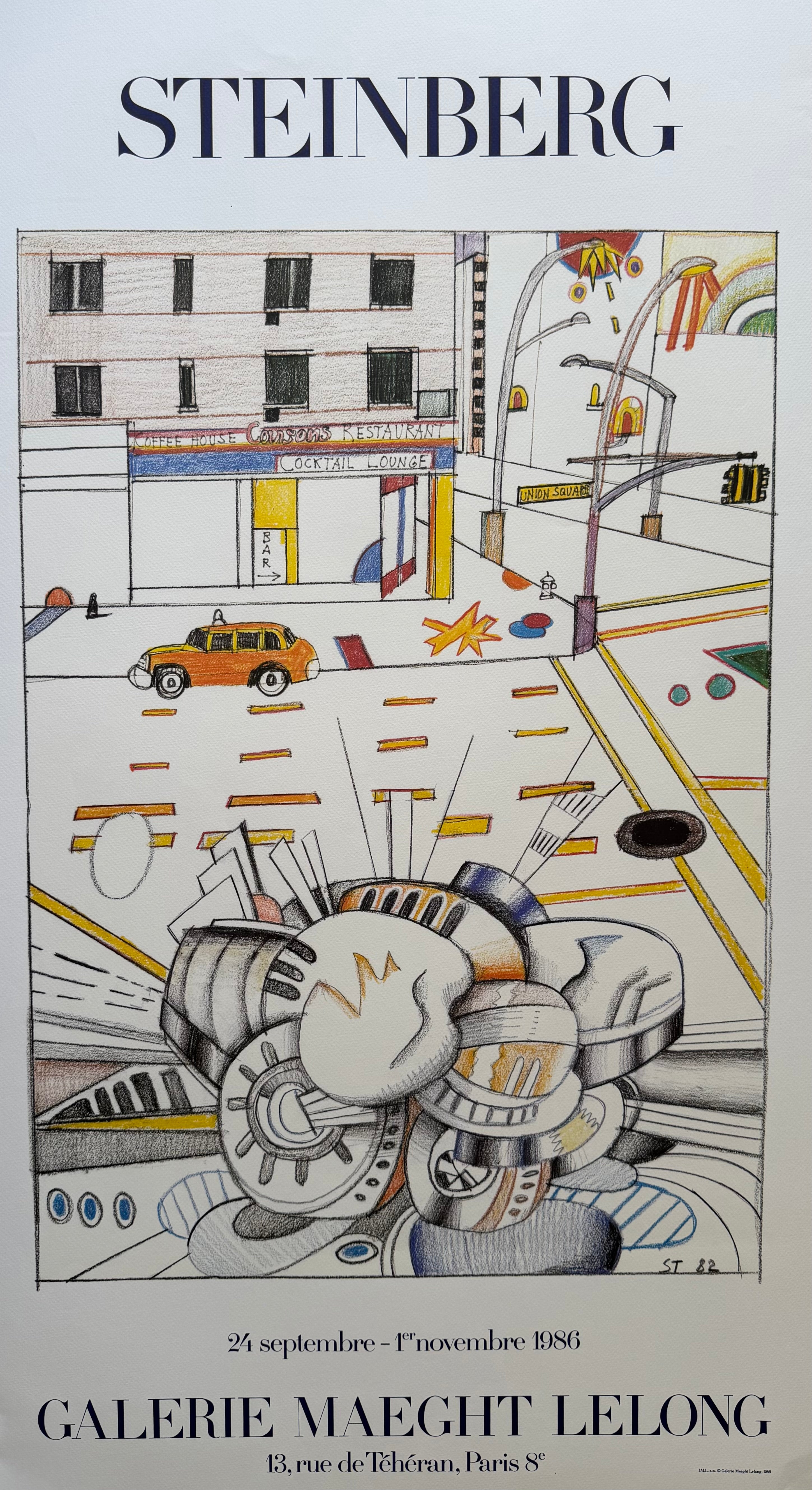 Saul Steinberg (1914–1999), Cocktail Lounge, 1986
