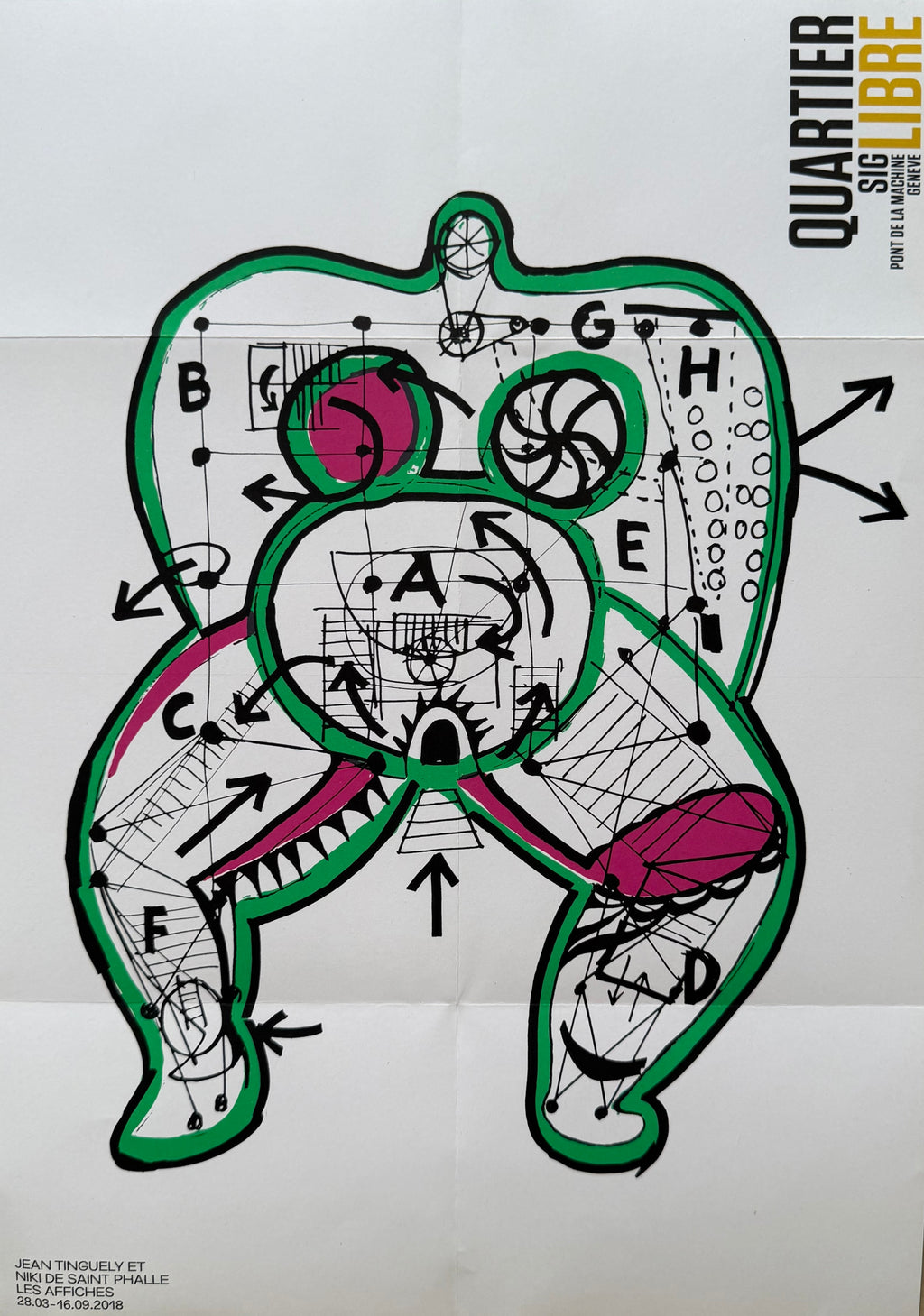 Niki De Saint Phalle, Niki Stabilisée Par Jean Tinguely, Original Exhibition Poster, 2018