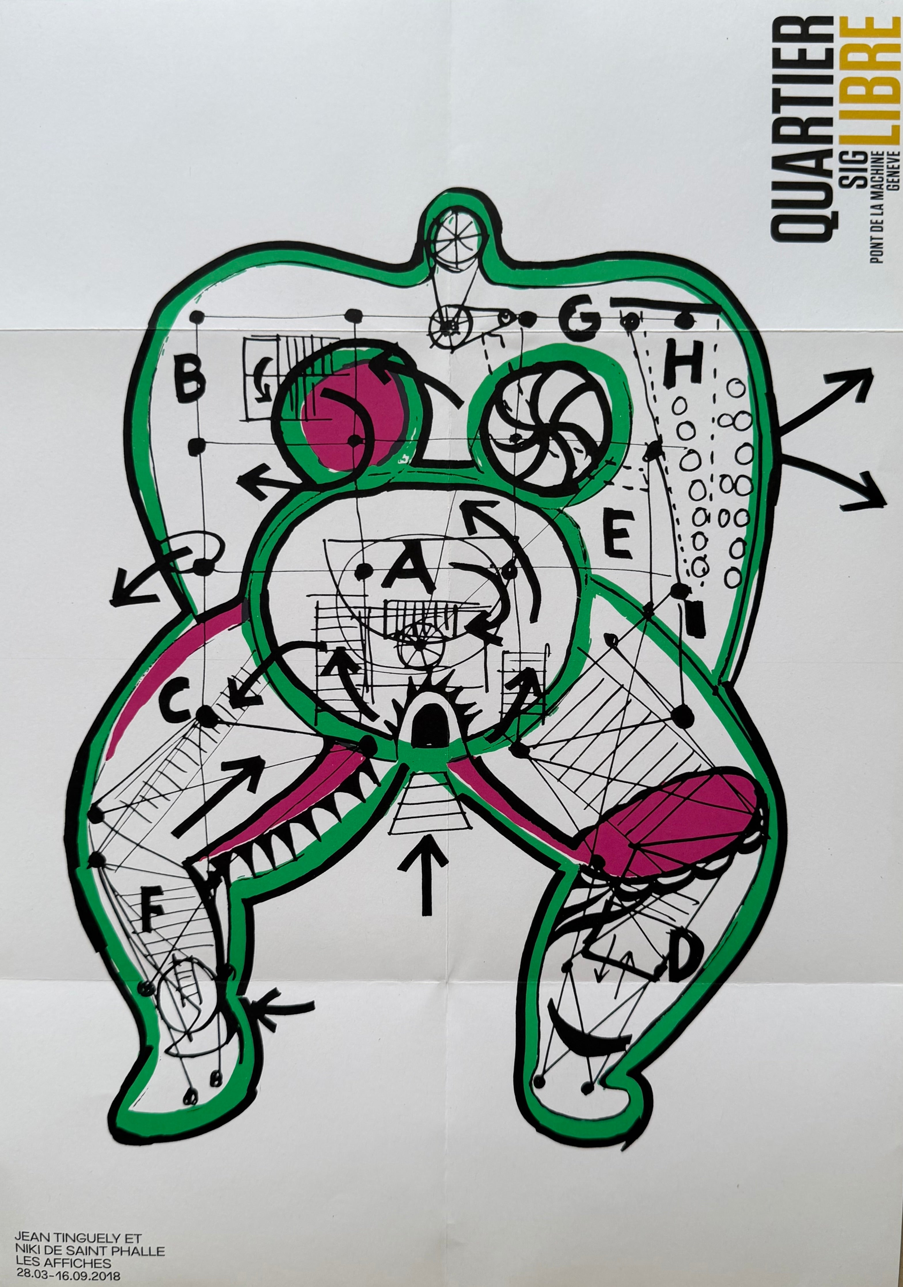 Niki De Saint Phalle, Niki Stabilisée Par Jean Tinguely, Original Exhibition Poster, 2018