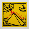 Keith Haring (1958-1990), Untitled, 1984, (pyramid with UFOs), copyright Keith Haring Foundation, Licensed by Artestar New York