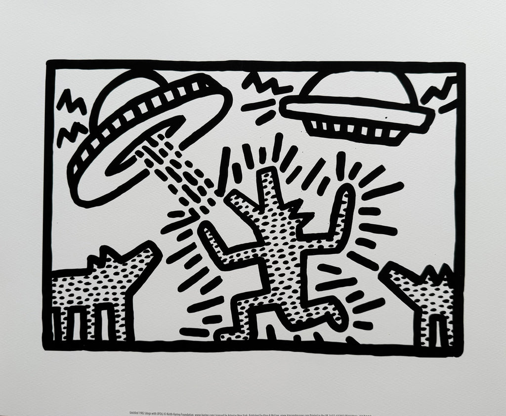Keith Haring (1958-1990), Untitled, 1982 (Dogs with UFO's), copyright Keith Haring Foundation