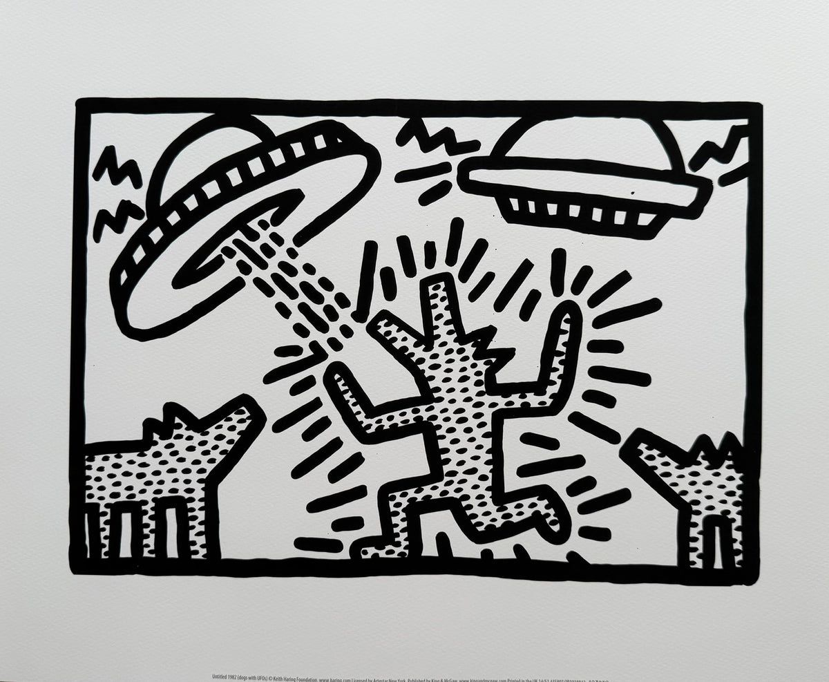 Keith Haring (1958-1990), Untitled, 1982 (Dogs with UFO's), copyright Keith Haring Foundation
