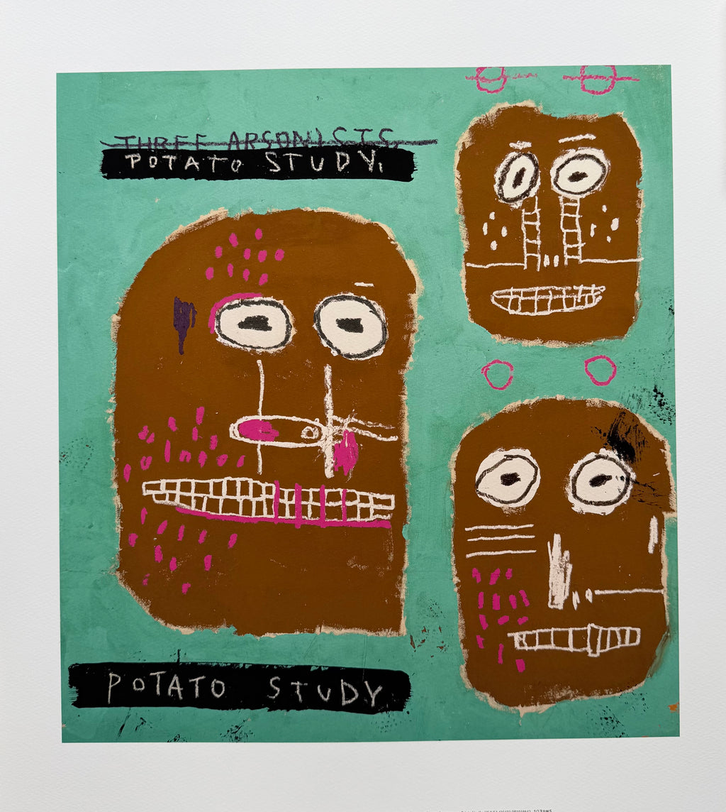 Jean Michel Basquiat (1960-1988), Three Arstonists, 1983, (Patato Study), copyright Estate of Jean Michel Basquiat