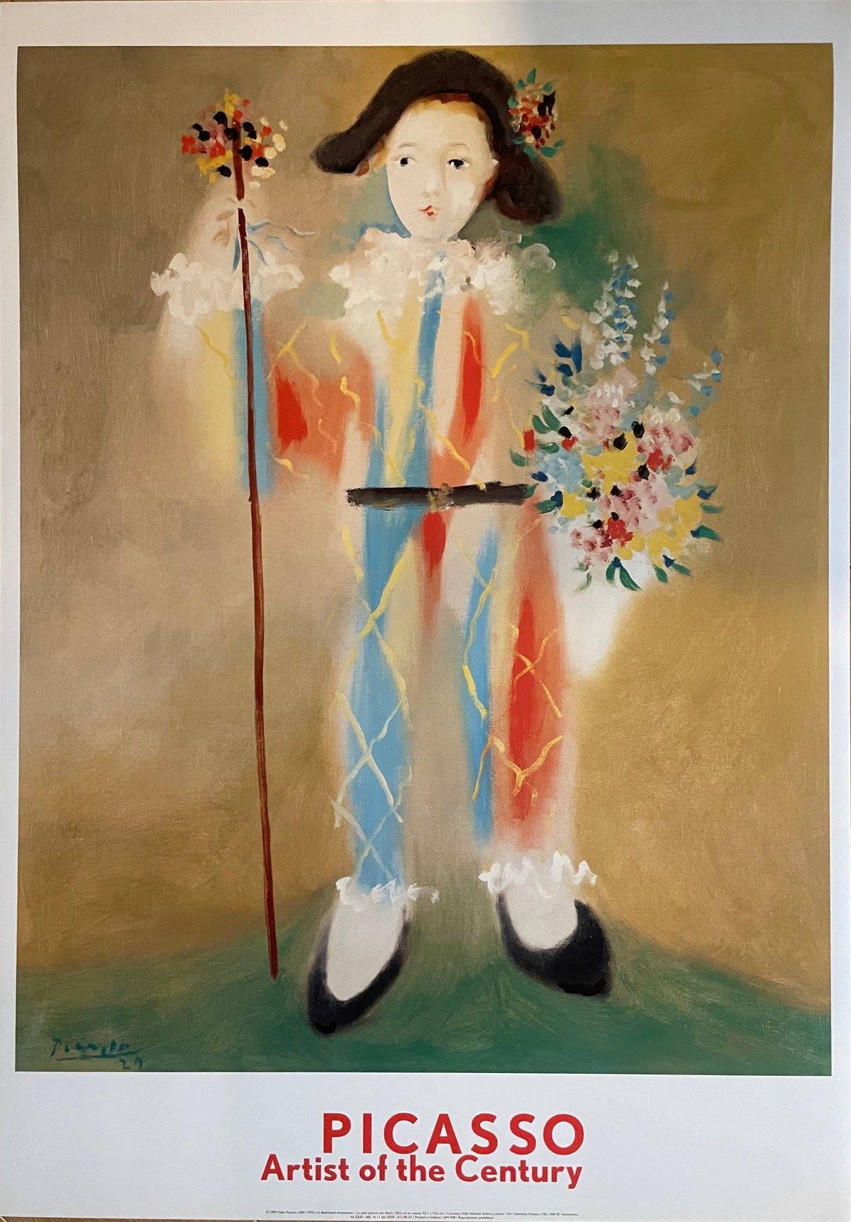 Pablo Picasso (1881-1973), Le petit pierrot aux fleurs, 1923, copyright 1999 Pablo Picasso