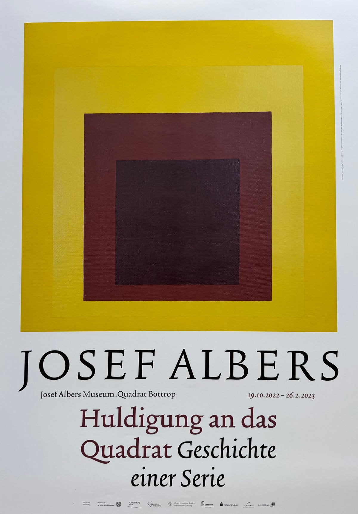 Josef Albers (1888–1976), Study for Homage to the Square,1957, Exhibition Poster, 2022