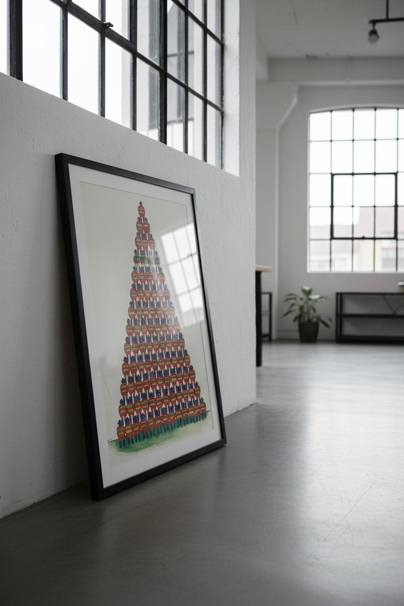 Jan Sawka (1946–2012), CYRK Pyramid of Acrobats, 1975