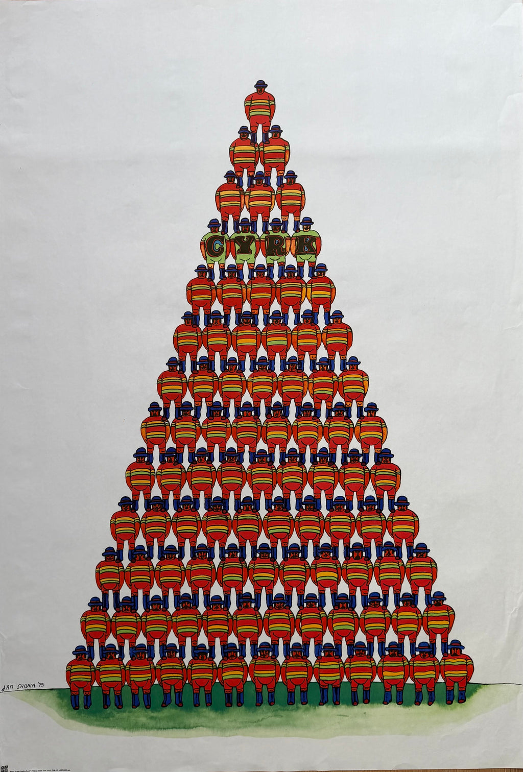 Jan Sawka (1946–2012), CYRK Pyramid of Acrobats, 1975