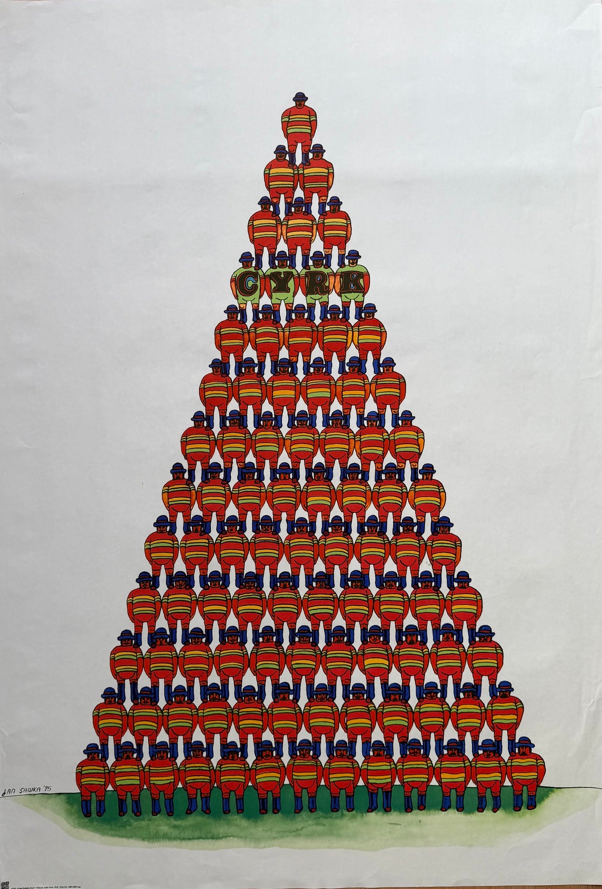 Jan Sawka (1946–2012), CYRK Pyramid of Acrobats, 1975