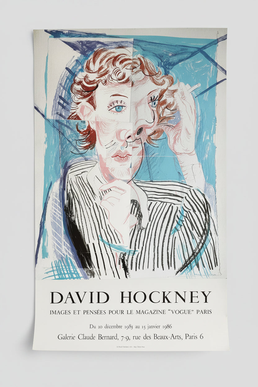 David Hockney (1937-2026), Images et Pensées pour le magazine "Vogue" Paris, Copyright David Hockney 1985- Imp. Union Paris, Printed in France