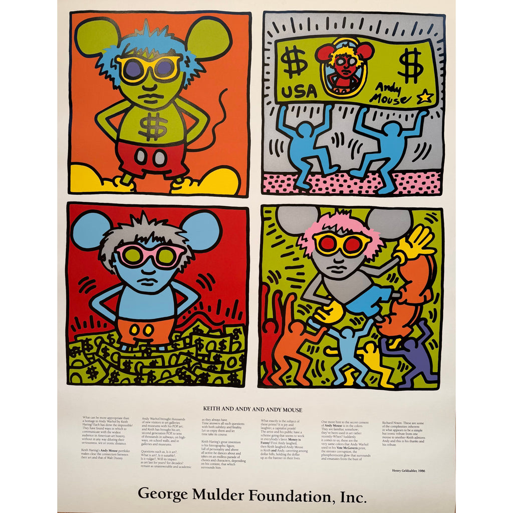 Keith Haring (1958-1990), "Keith and Andy and Andy Mouse", 1986