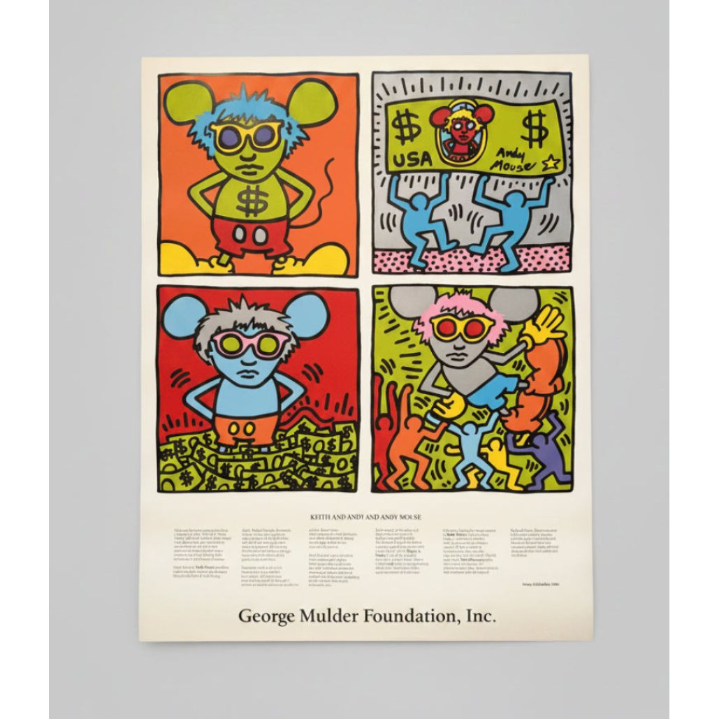 Keith Haring (1958-1990), "Keith and Andy and Andy Mouse", 1986