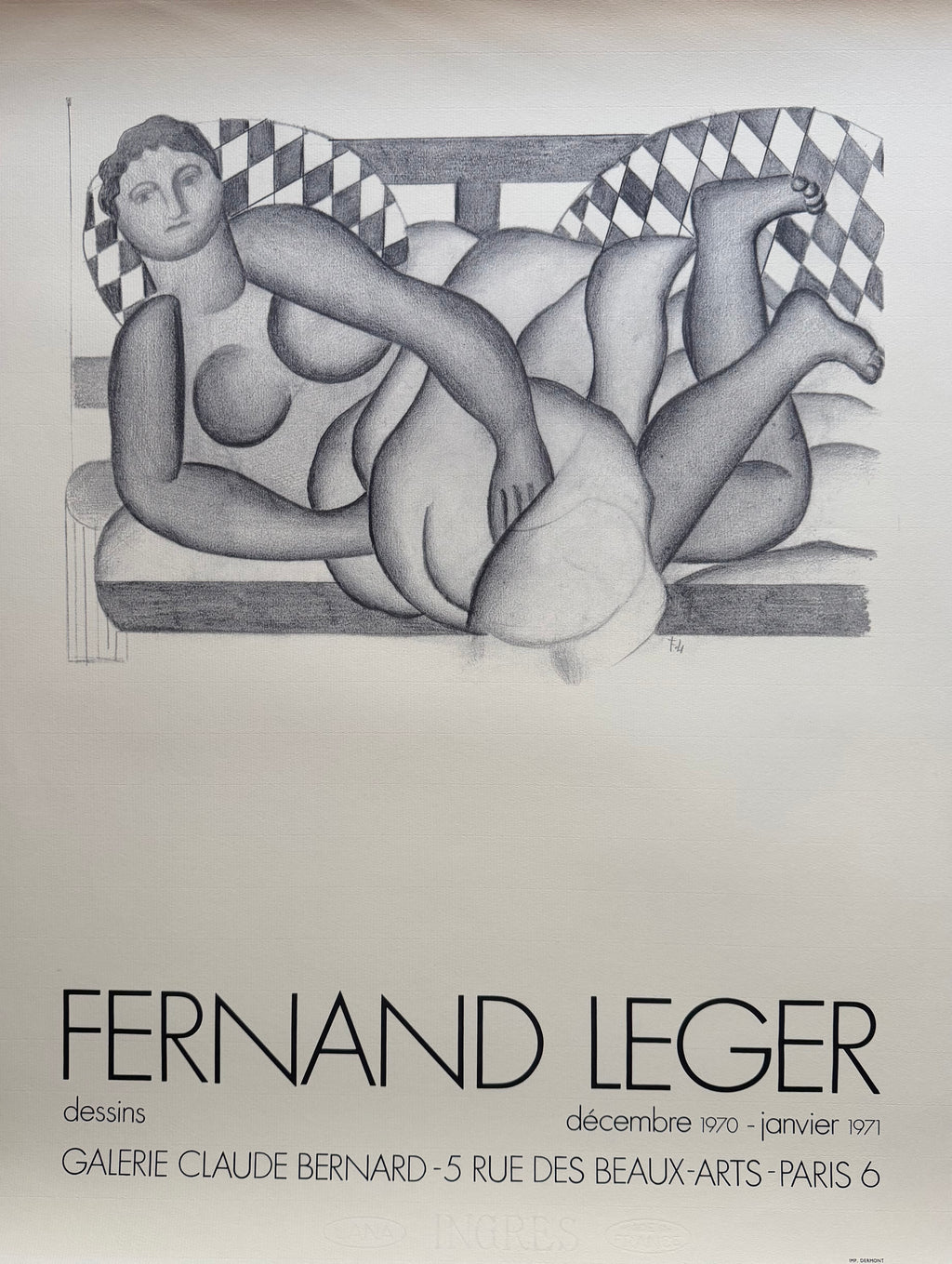 Fernand Léger (1881–1955), Dessins, 1970, Exhibition Poster, Printed in France