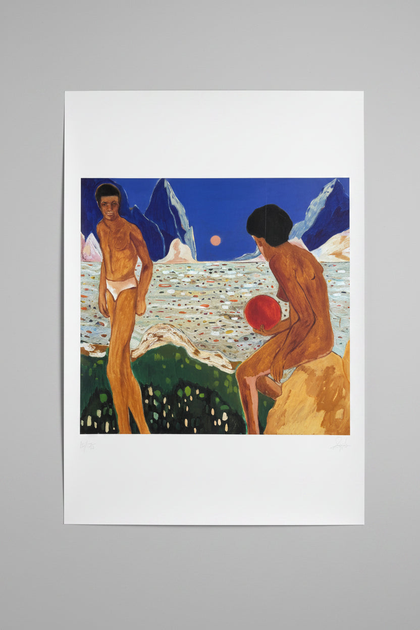 Gideon Appah, Red Sun (2023), numbered 17/75 and hand-signed by the artist