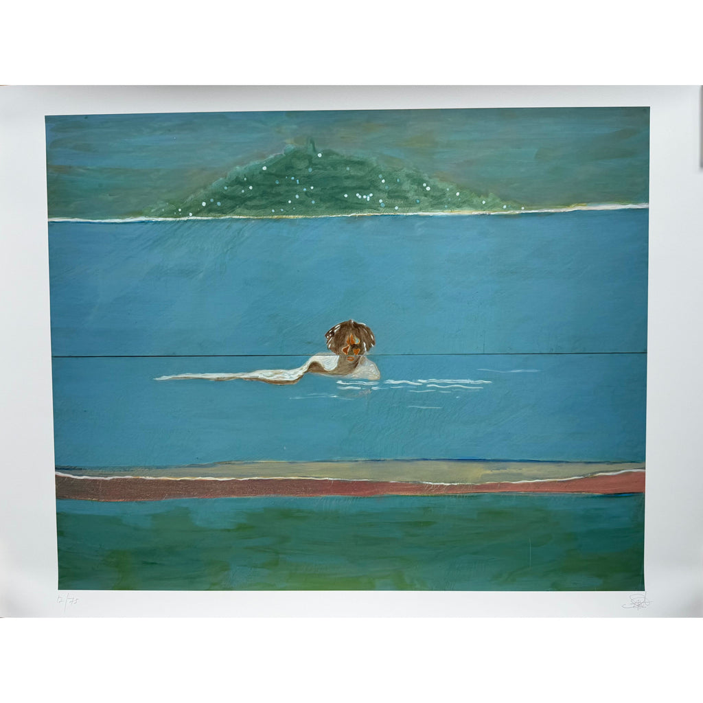 Gideon Appah, Swimmer (2023), numbered 12/75 and hand-signed by the artist