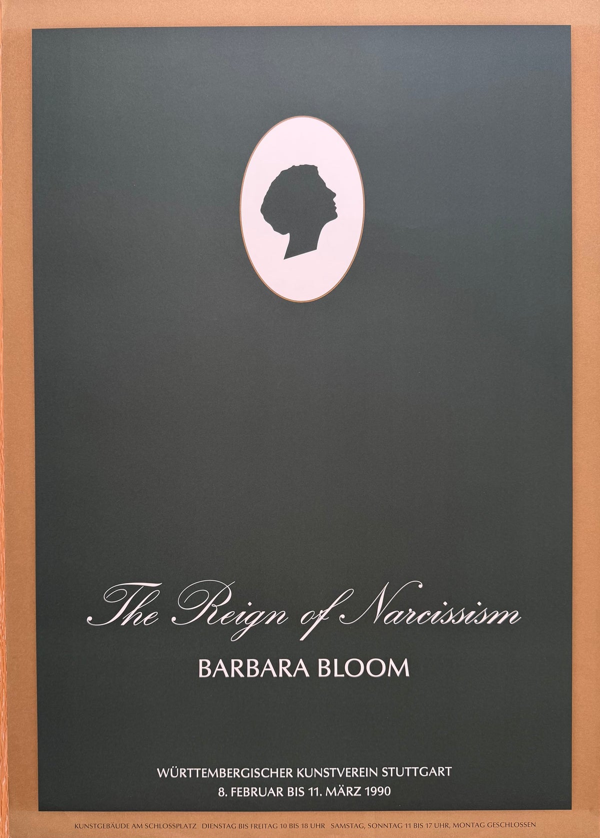 Barbara Bloom, The Reign of Narcissism, 1990, Württembergischer Kunstverein Stuttgart, Original Exhibition Poster