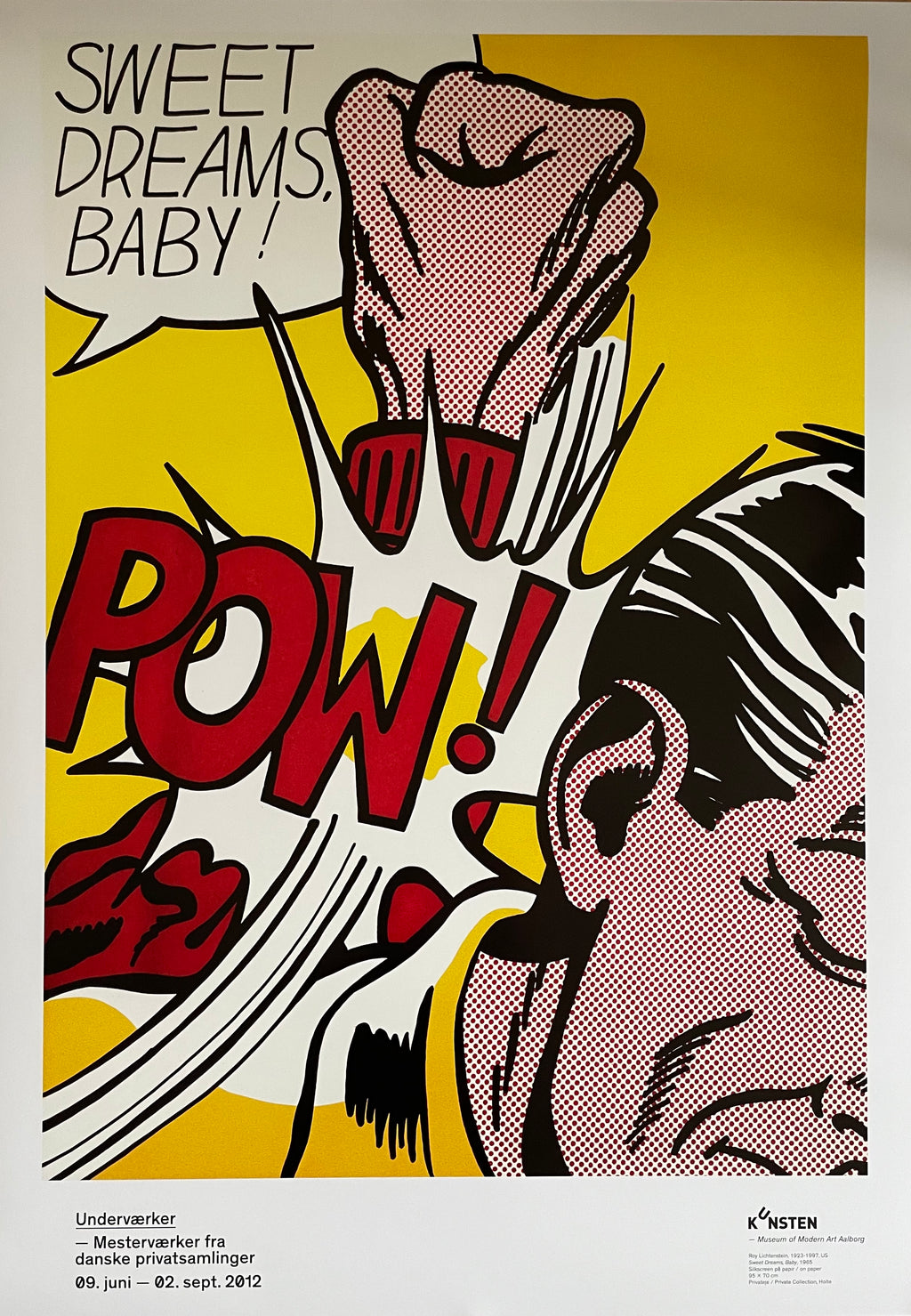 Roy Lichtenstein (1923-1997), Iconic exhibit poster Sweet Dreams, Baby (1965)