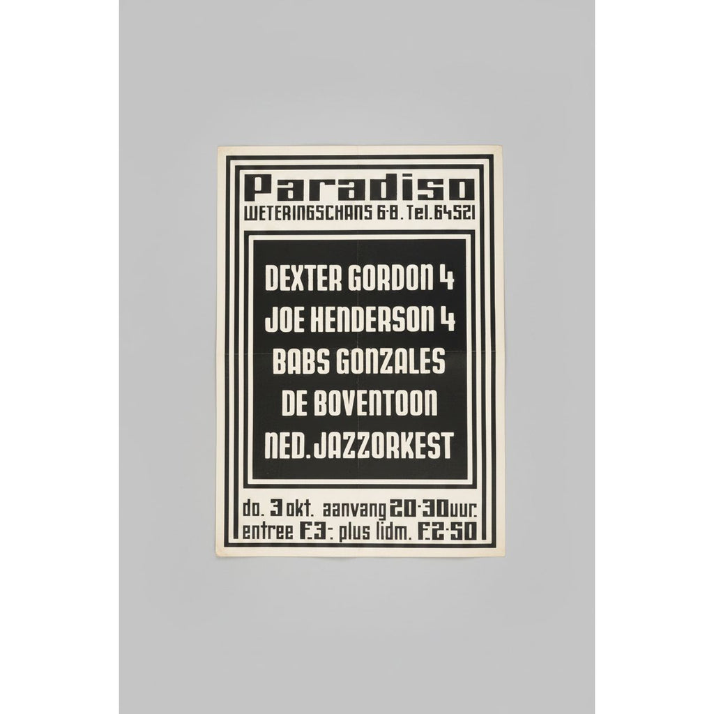 Paradiso Jazz Concert Poster, 1974, Martin Kaye, Screenprint, Vintage