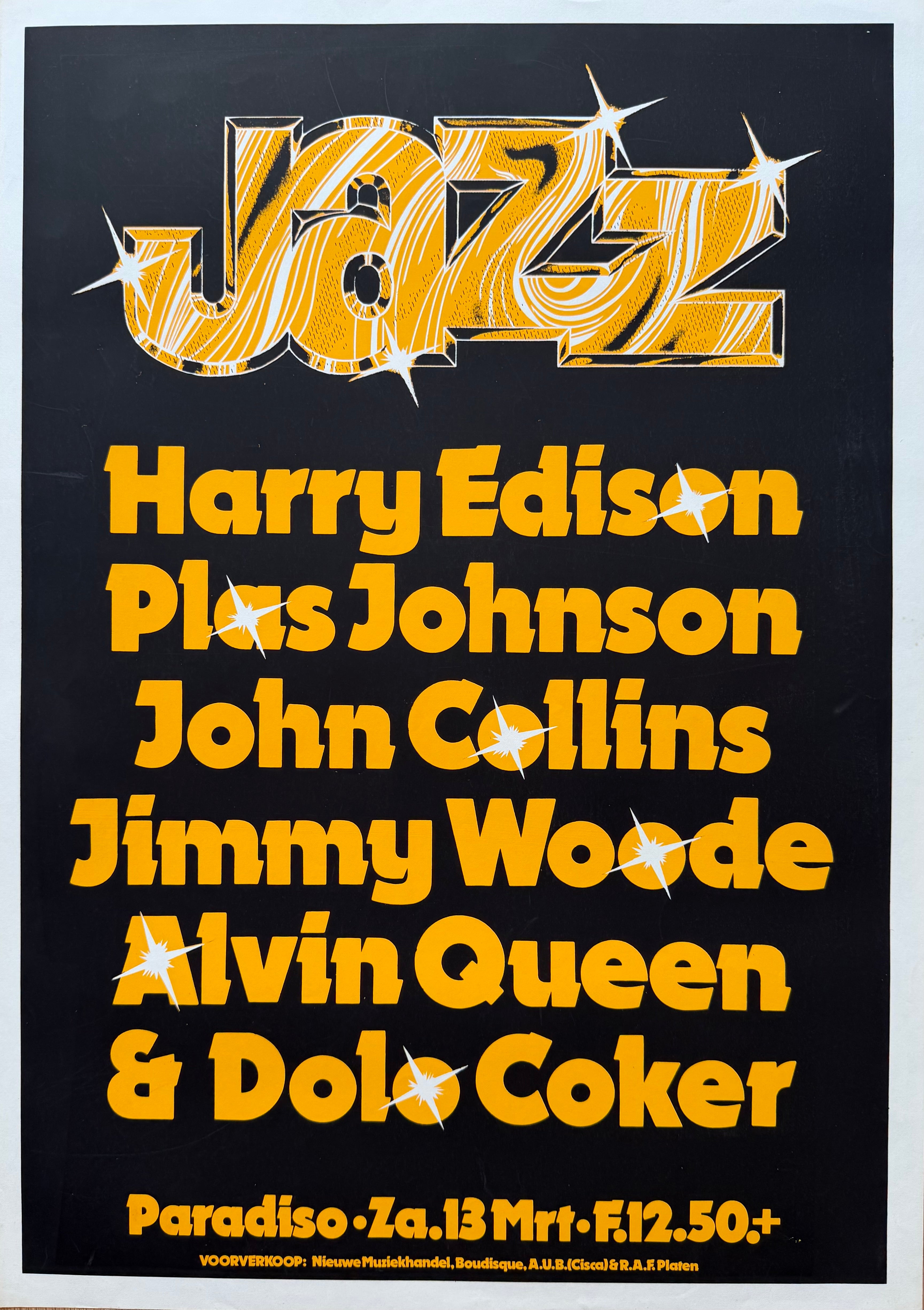Martin Kaye, Jazz, Paradiso Poster, 1981