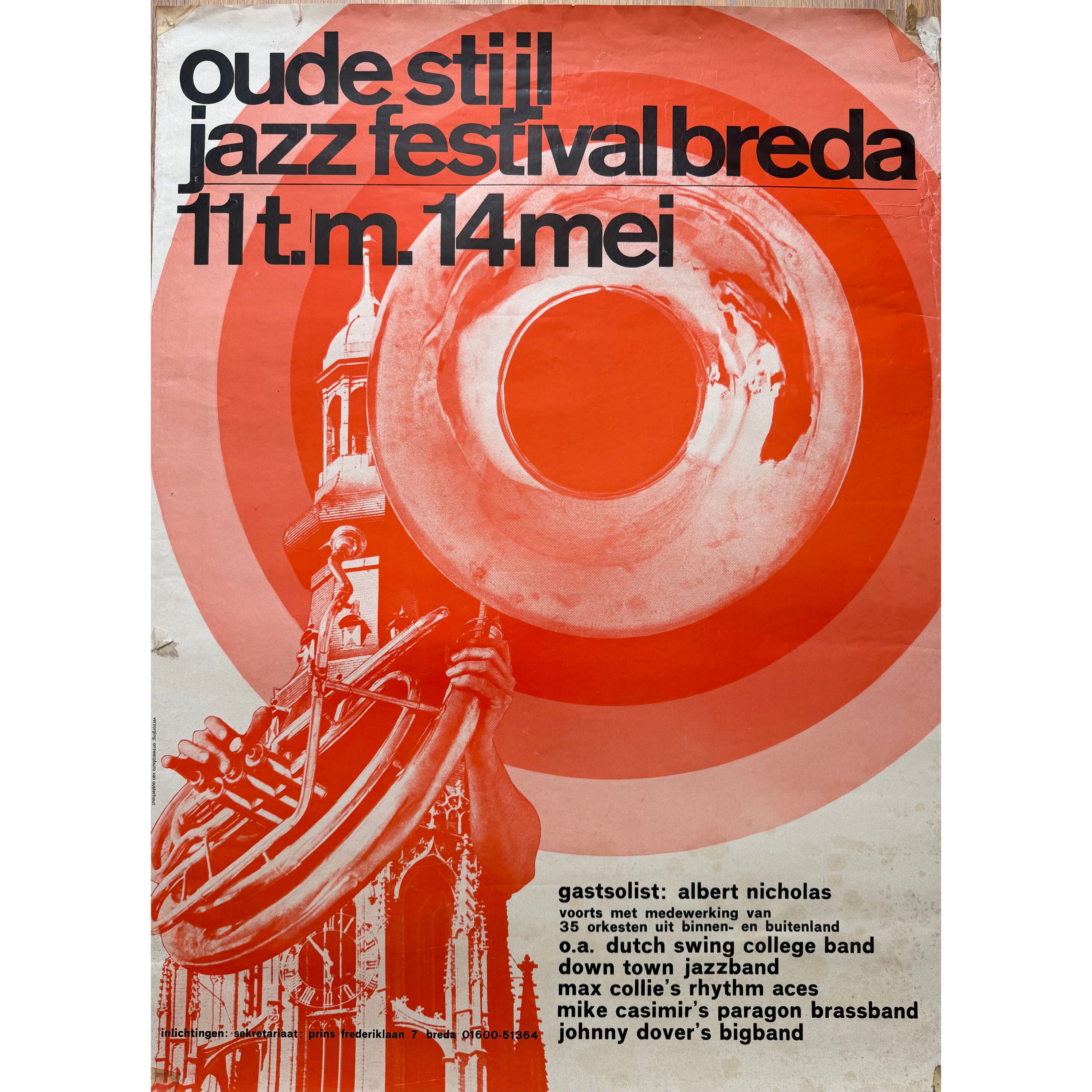 Oude Stijl Jazz Festival Breda, Vintage Poster