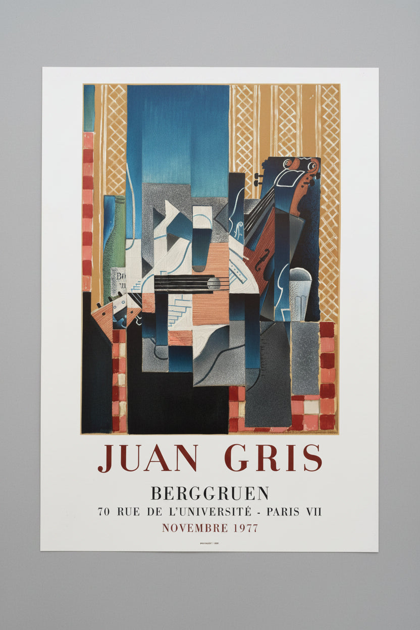 Juan Gris (1887–1927), Violin and Guitar, Exhibition Poster, 1977