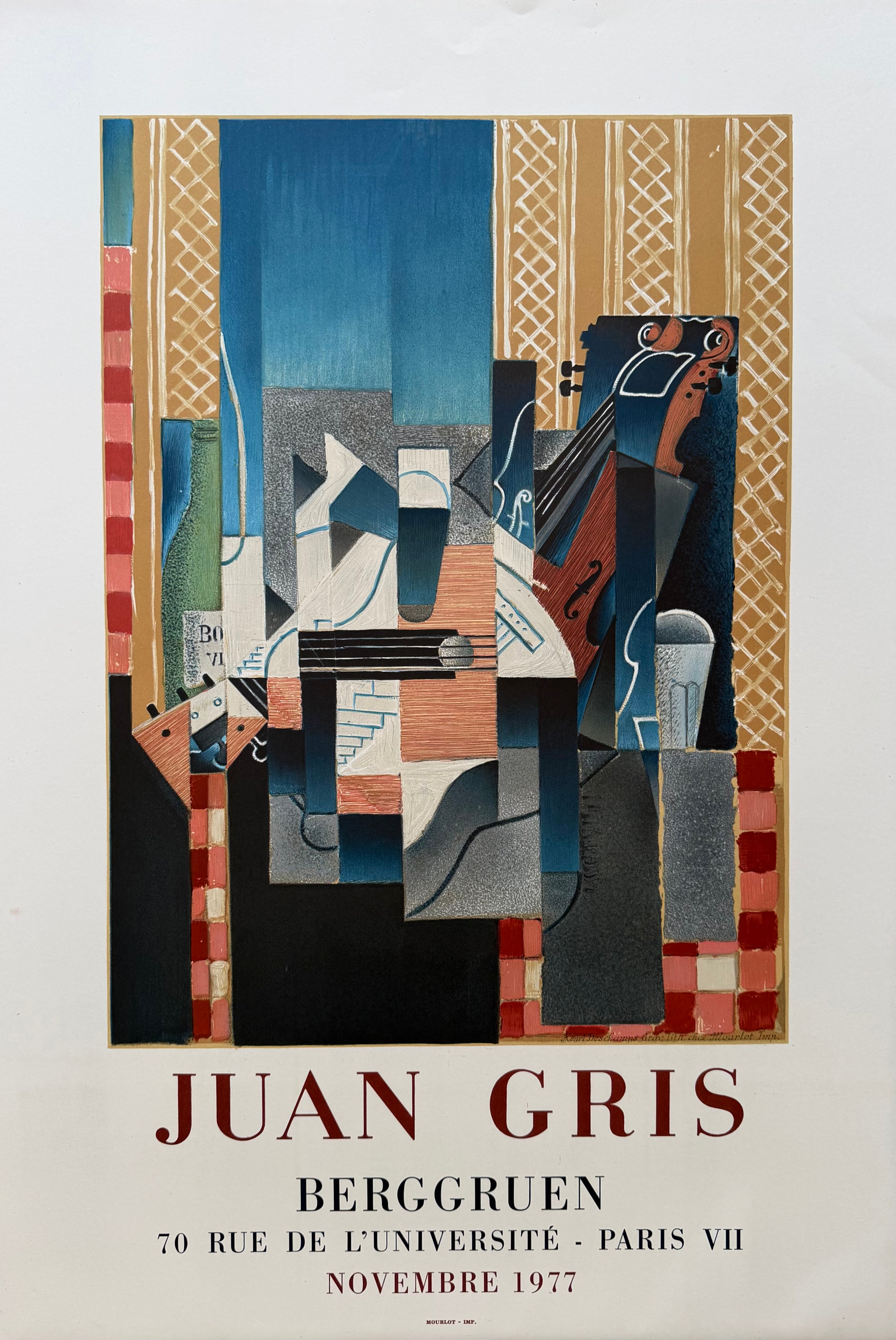 Juan Gris (1887–1927), Violin and Guitar, Exhibition Poster, 1977