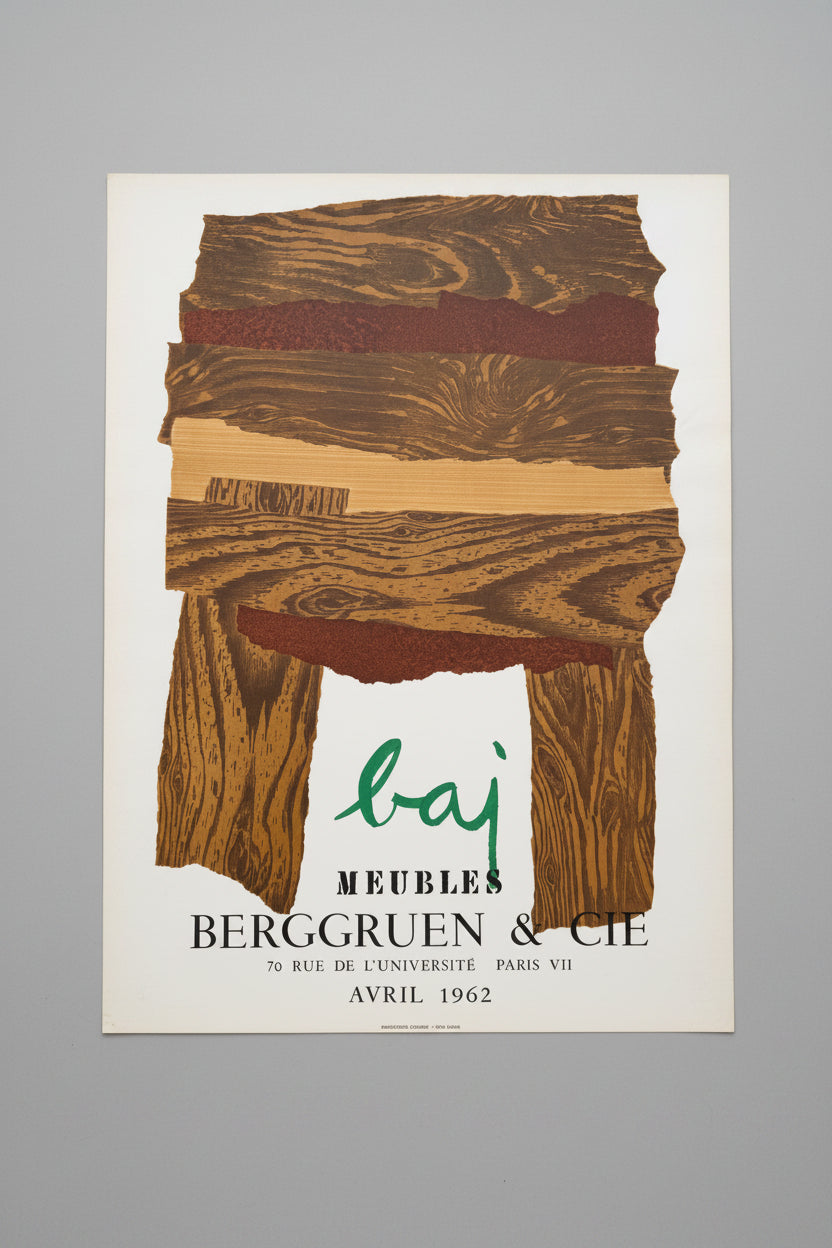Enrico Baj (1924–2003), Meubles,  Exhibition Poster, 1962
