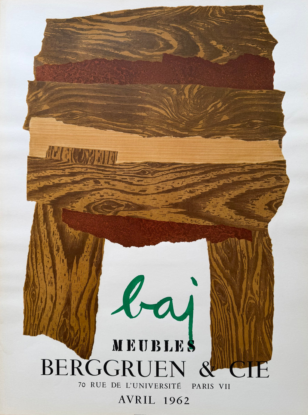 Enrico Baj (1924–2003), Meubles,  Exhibition Poster, 1962