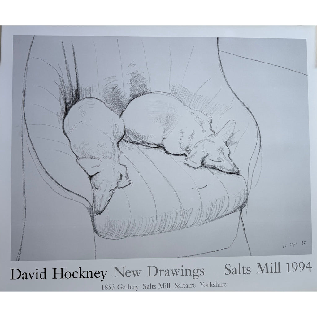 David Hockney (1937-2026), Black and White Dogs Exhibition Poster, 1994