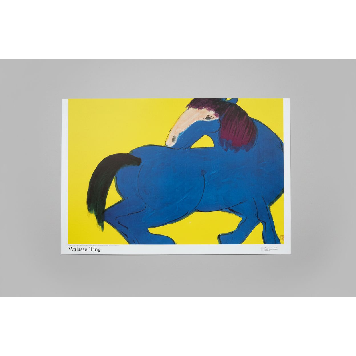 Walasse Ting (1929-2010), Blue Horse, copyright 1990, Yves Riviere
