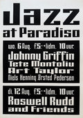 Jazz at Paradiso, August 1975, Vintage Screen Print