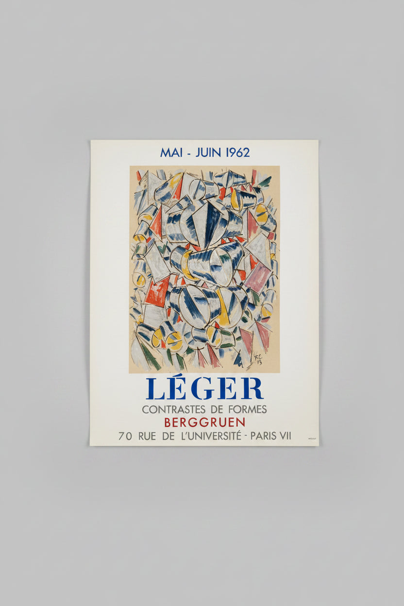 Fernand Léger (1881–1955), Contrastes de Formes Exhibition Poster, 1962