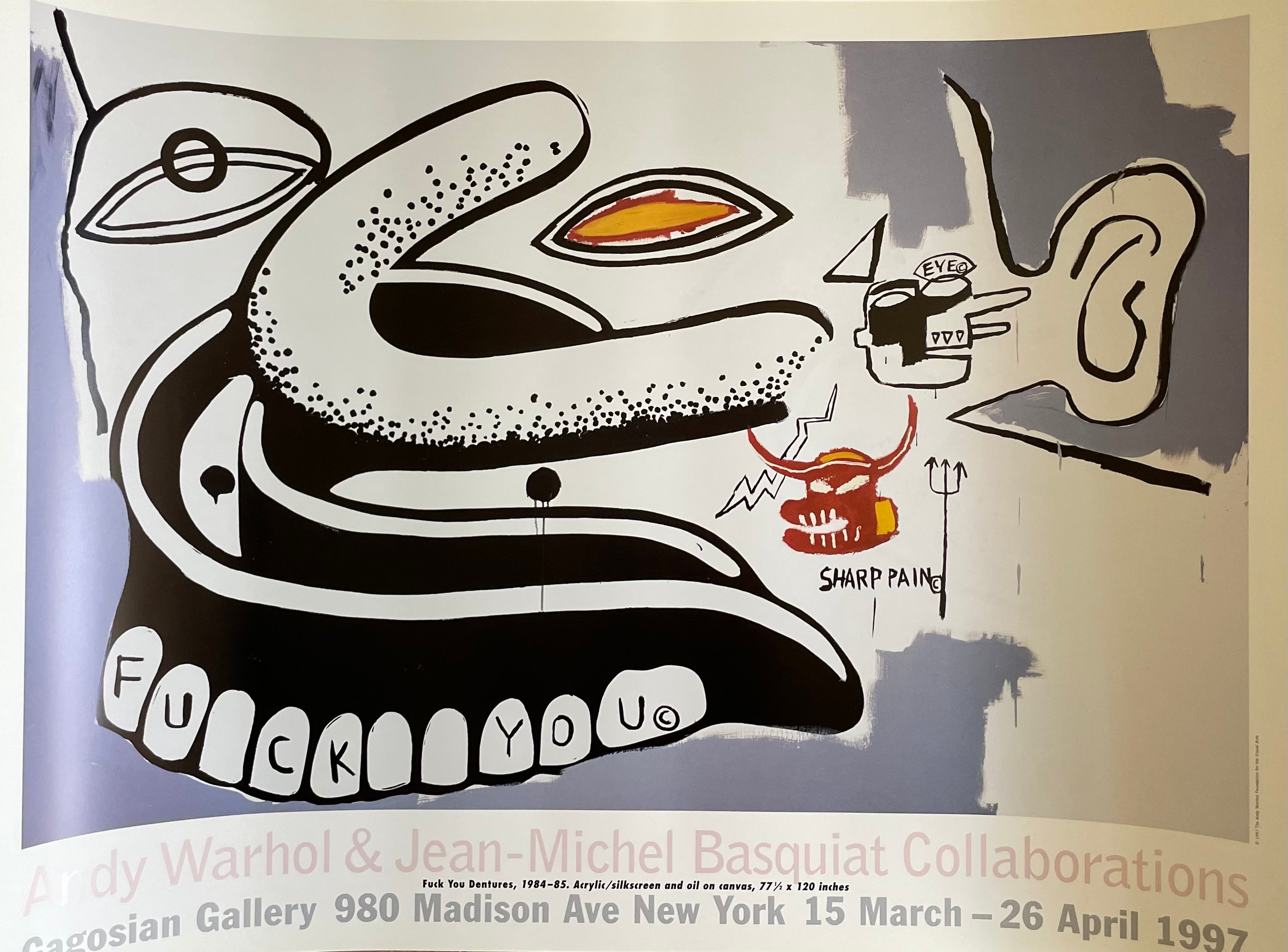 Andy Warhol & Jean-Michel Basquiat Collaborations, Fuck You Dentures (1984–85), copyright 1997