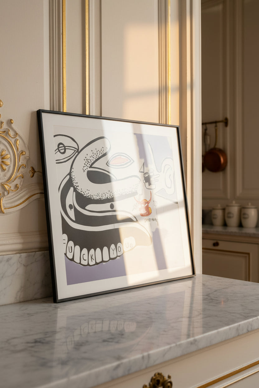 Andy Warhol & Jean-Michel Basquiat Collaborations, Fuck You Dentures (1984–85), copyright 1997