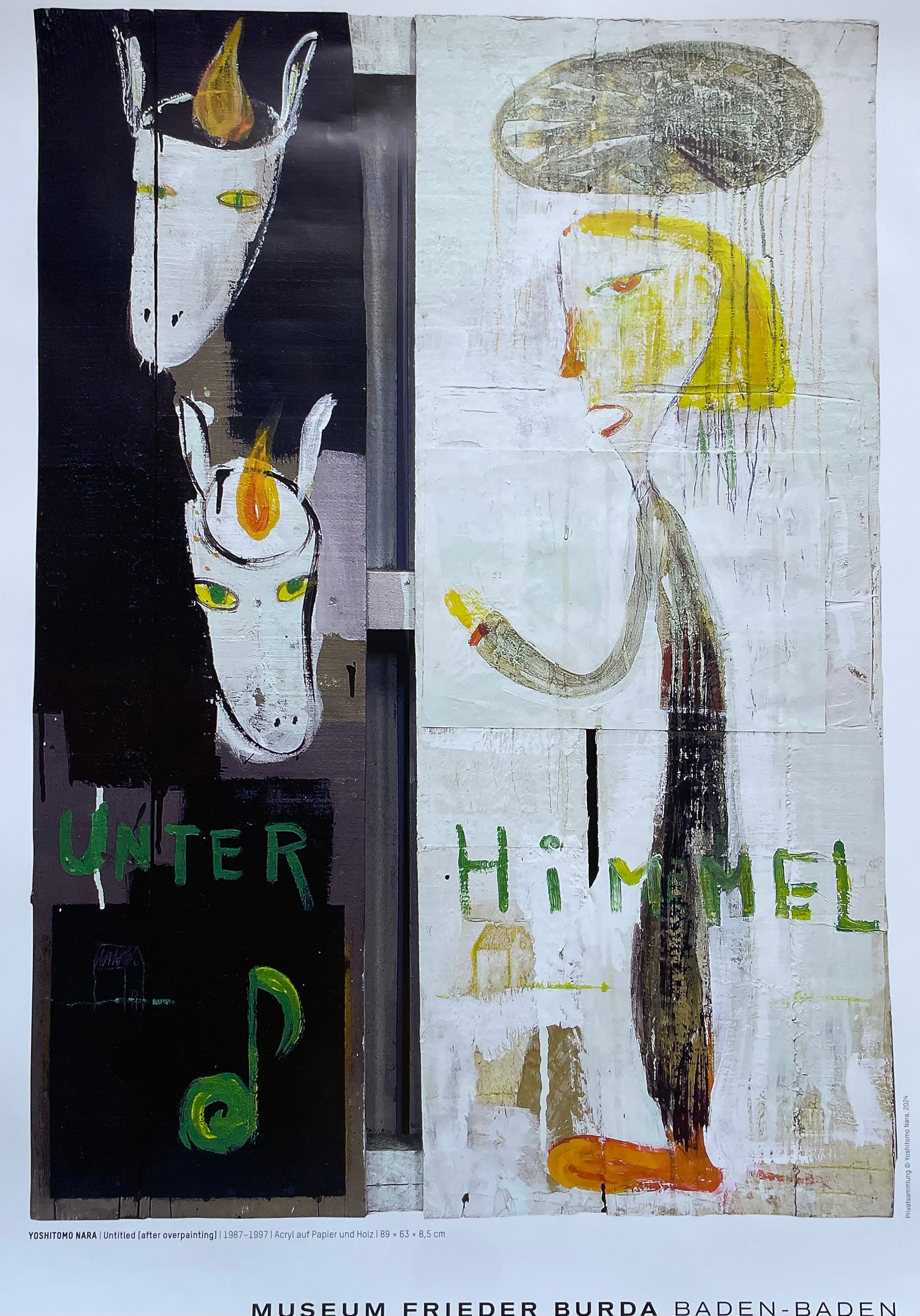 Yoshimoto Nara, Untitled (after overpainting), 1987-1997, copyright Yoshitomo Nara, 2024