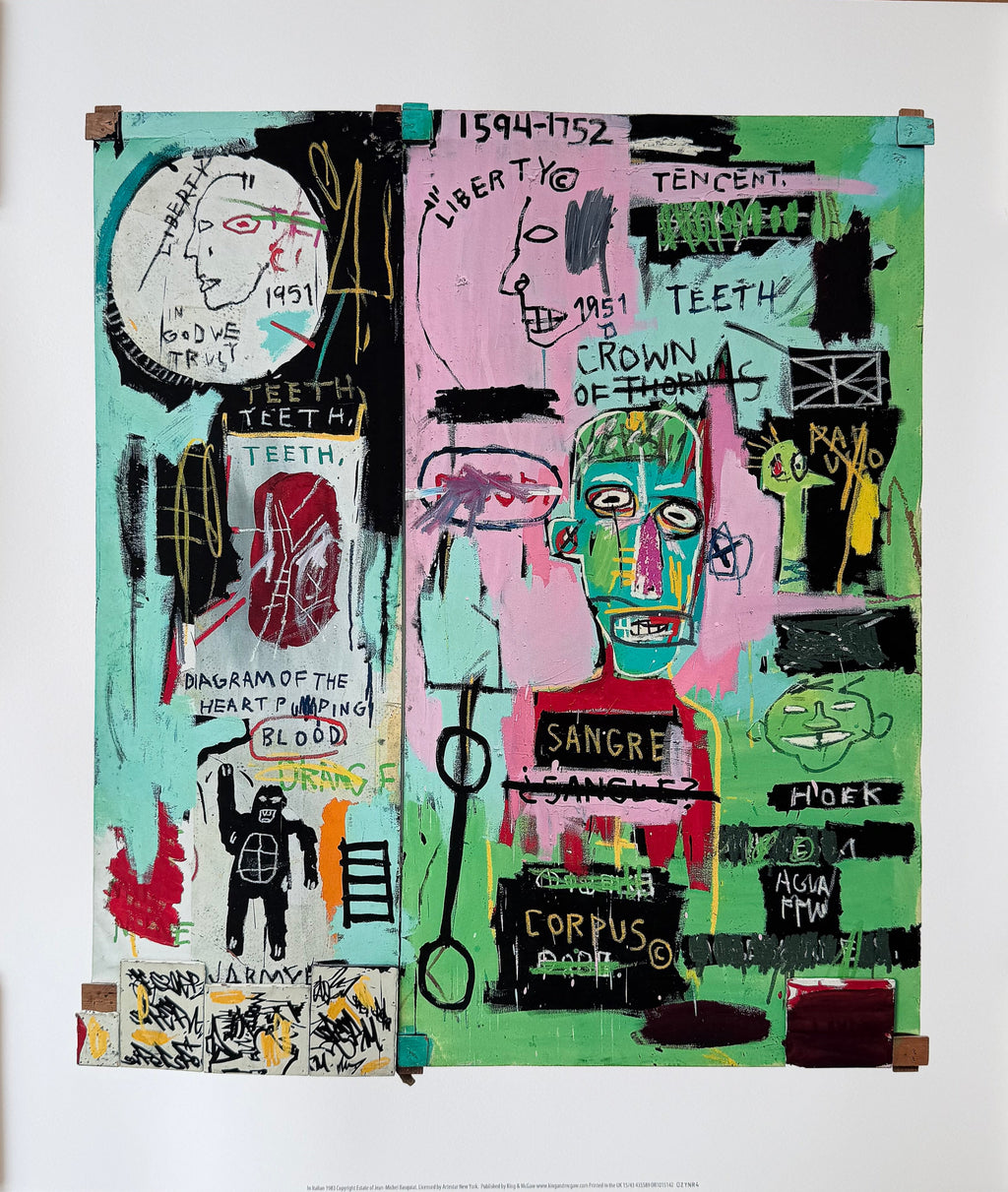 Jean Michel Basquiat (1960-1988), In Italian, 1983