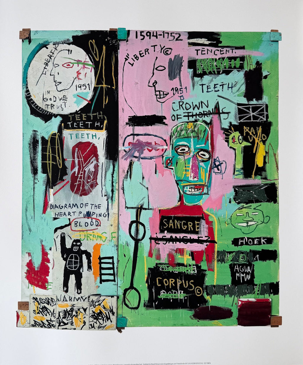 Jean Michel Basquiat (1960-1988), In Italian, 1983