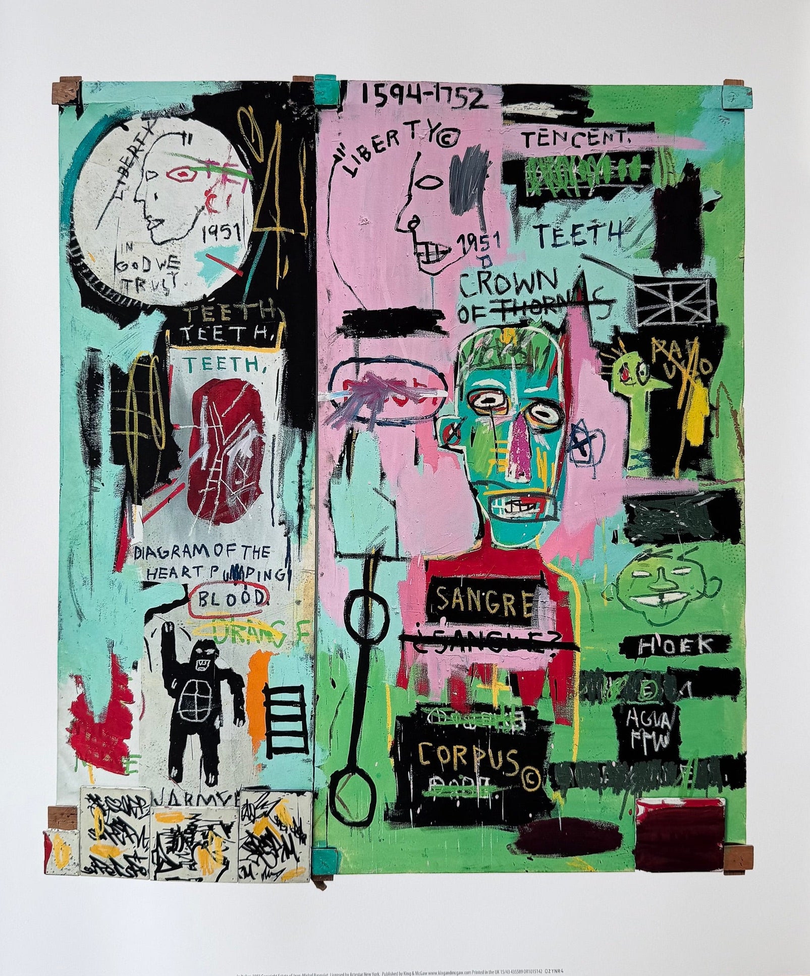 Jean Michel Basquiat (1960-1988), In Italian, 1983