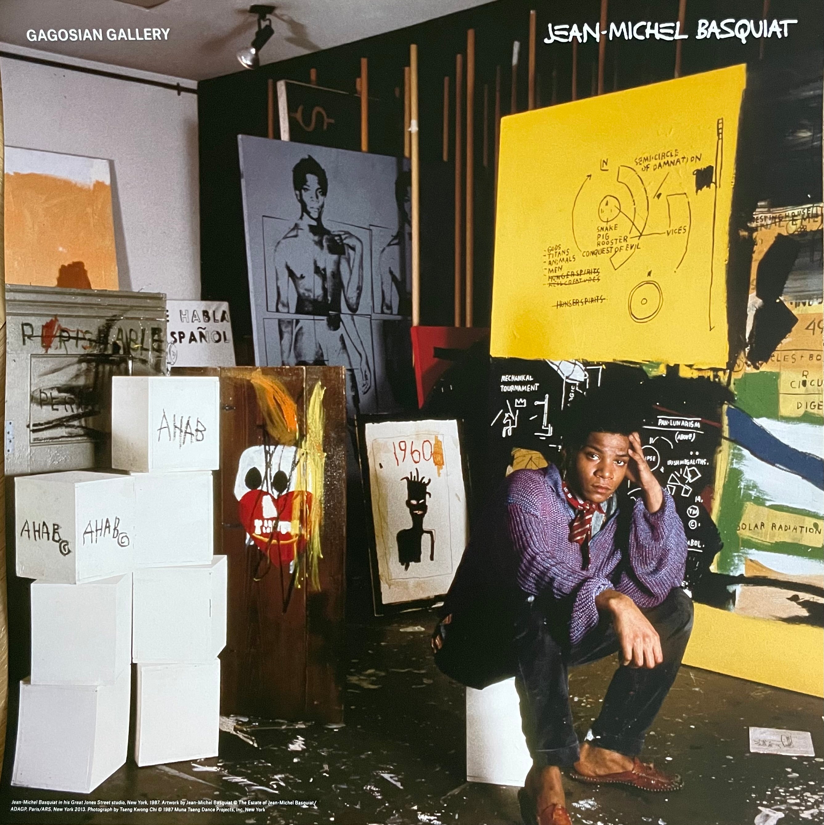 Jean Michel Basquiat (1960-1988),  Jean Michel Basquiat in his Great Jones Street studio, New York, 1987