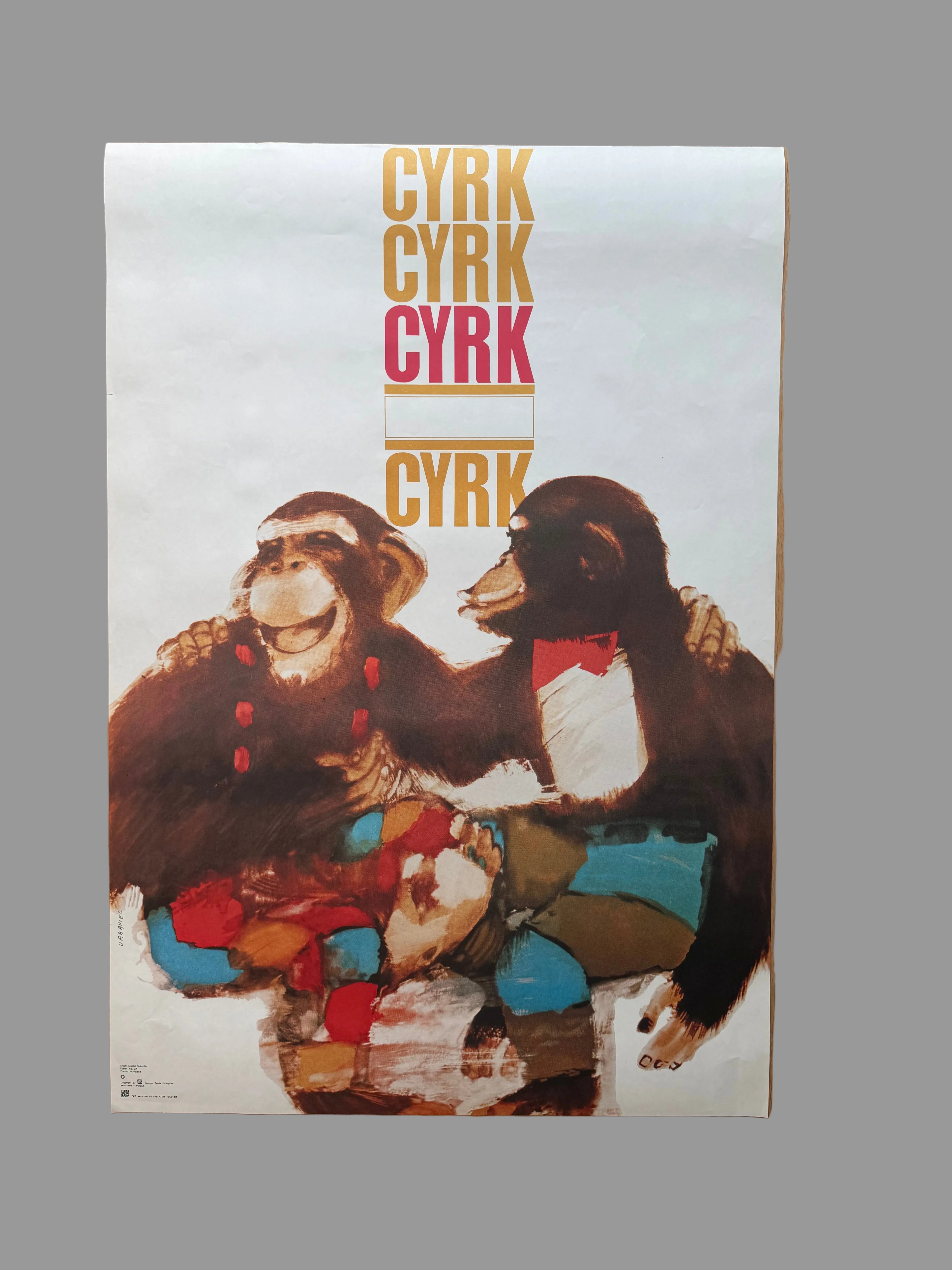 Maciej Urbaniec (1925-2004), Cyrk Pop Art Chimpanzees, 1979