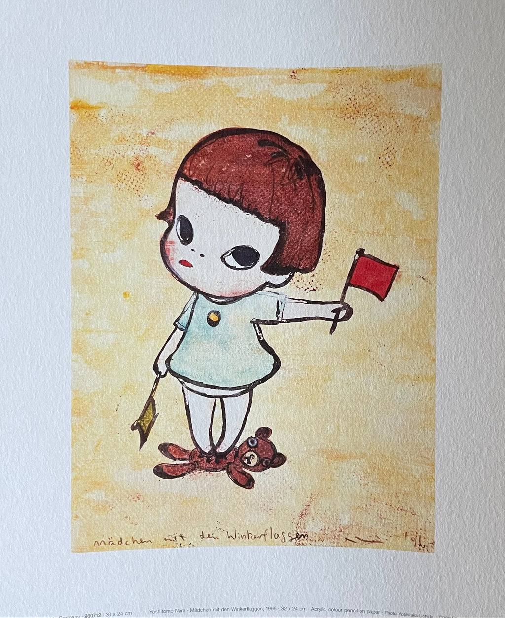 Yoshimoto Nara, Mädchen Mit Den Winkerflaggen, 1996, Copyright Yoshimoto Nara 2002