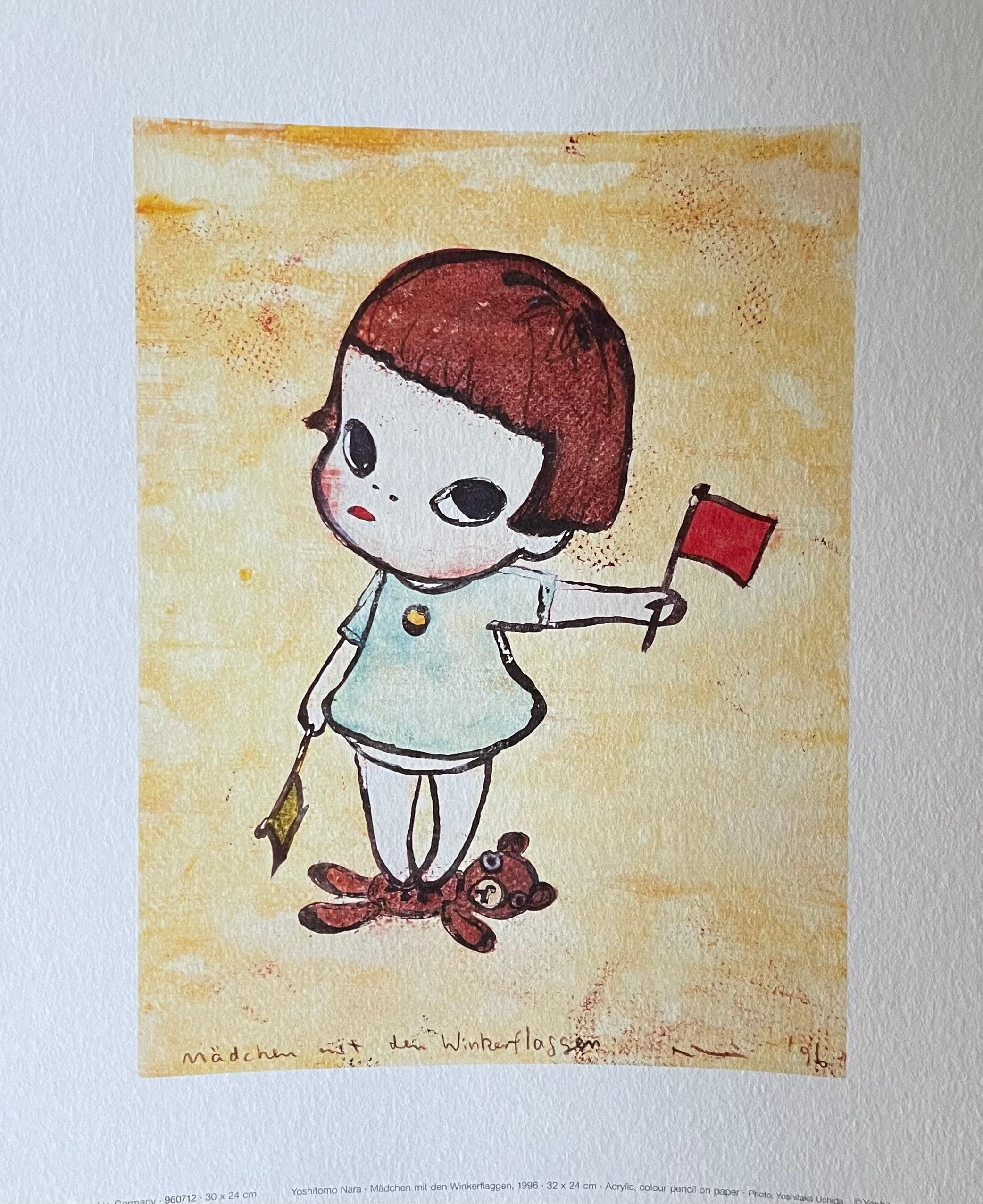 Yoshimoto Nara, Mädchen Mit Den Winkerflaggen, 1996, Copyright Yoshimoto Nara 2002