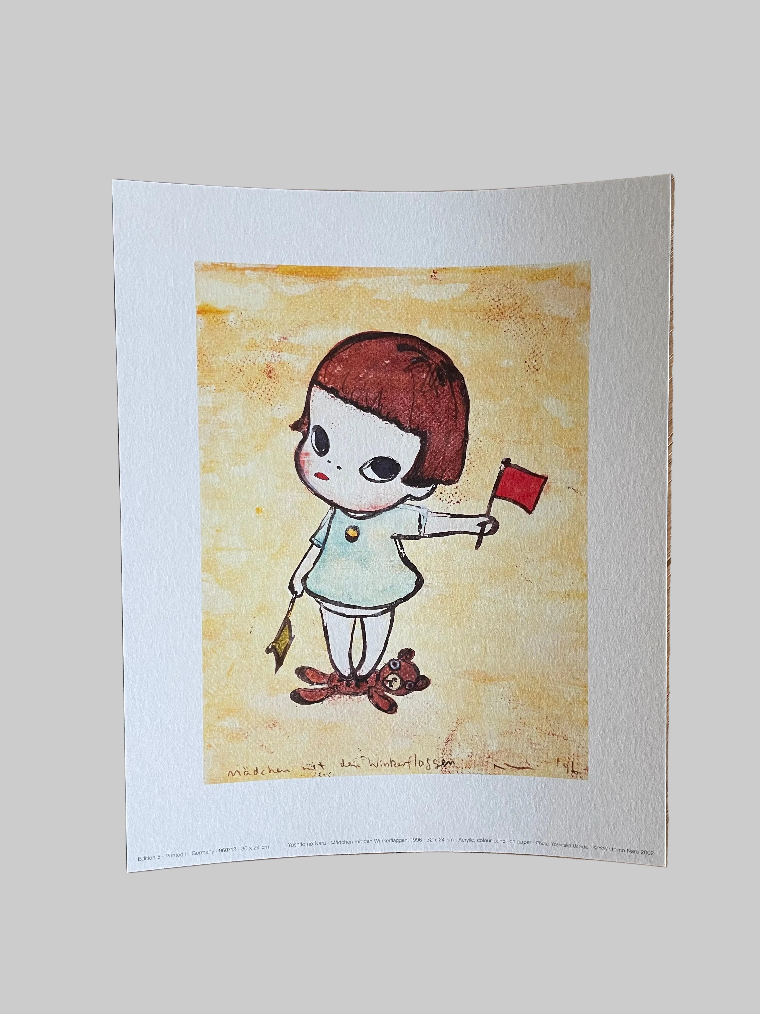 Yoshimoto Nara, Mädchen Mit Den Winkerflaggen, 1996, Copyright Yoshimoto Nara 2002