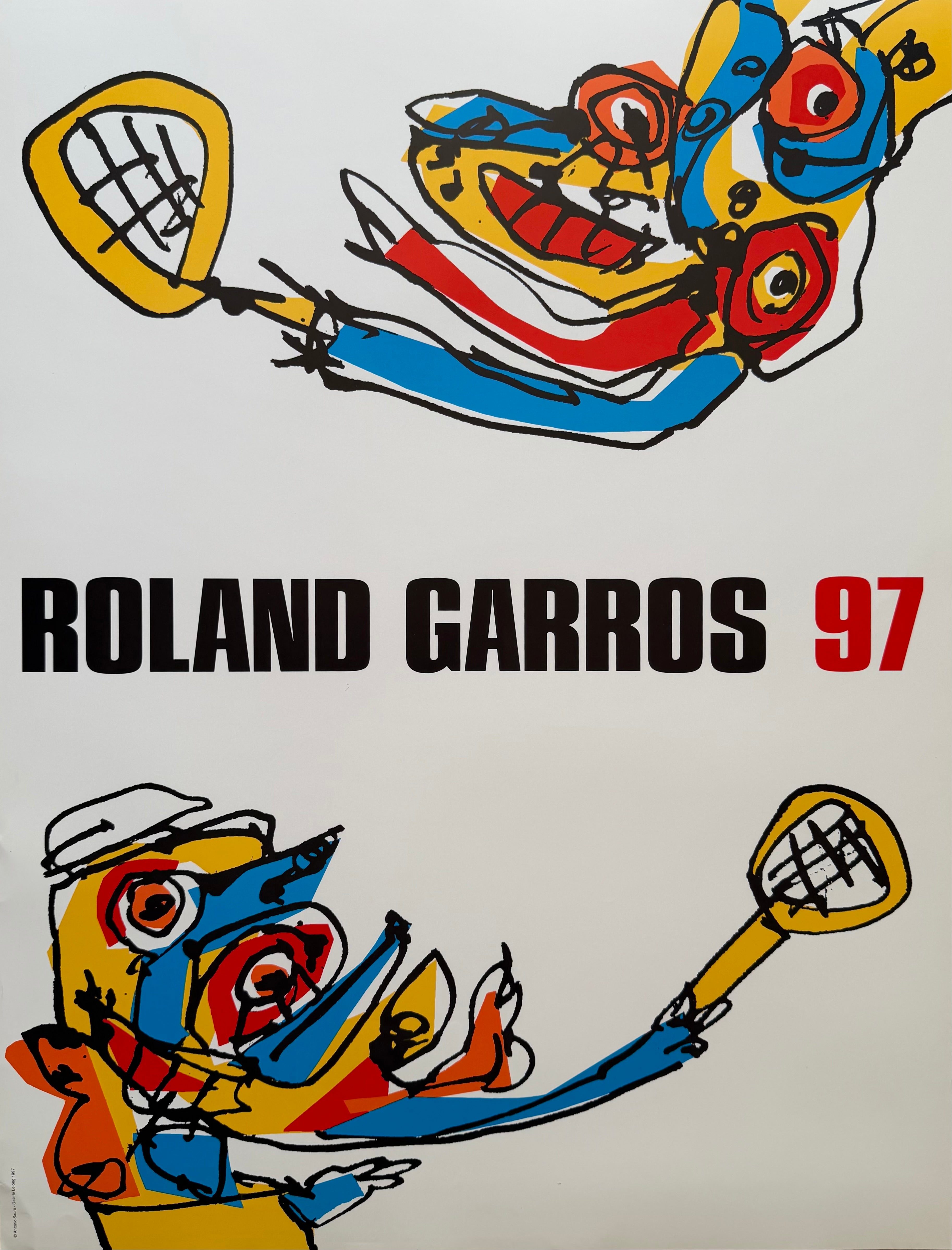 Antonio Saura, Roland Garros, 1997, copyright Antonio Saura, Galerie Lelong 1997