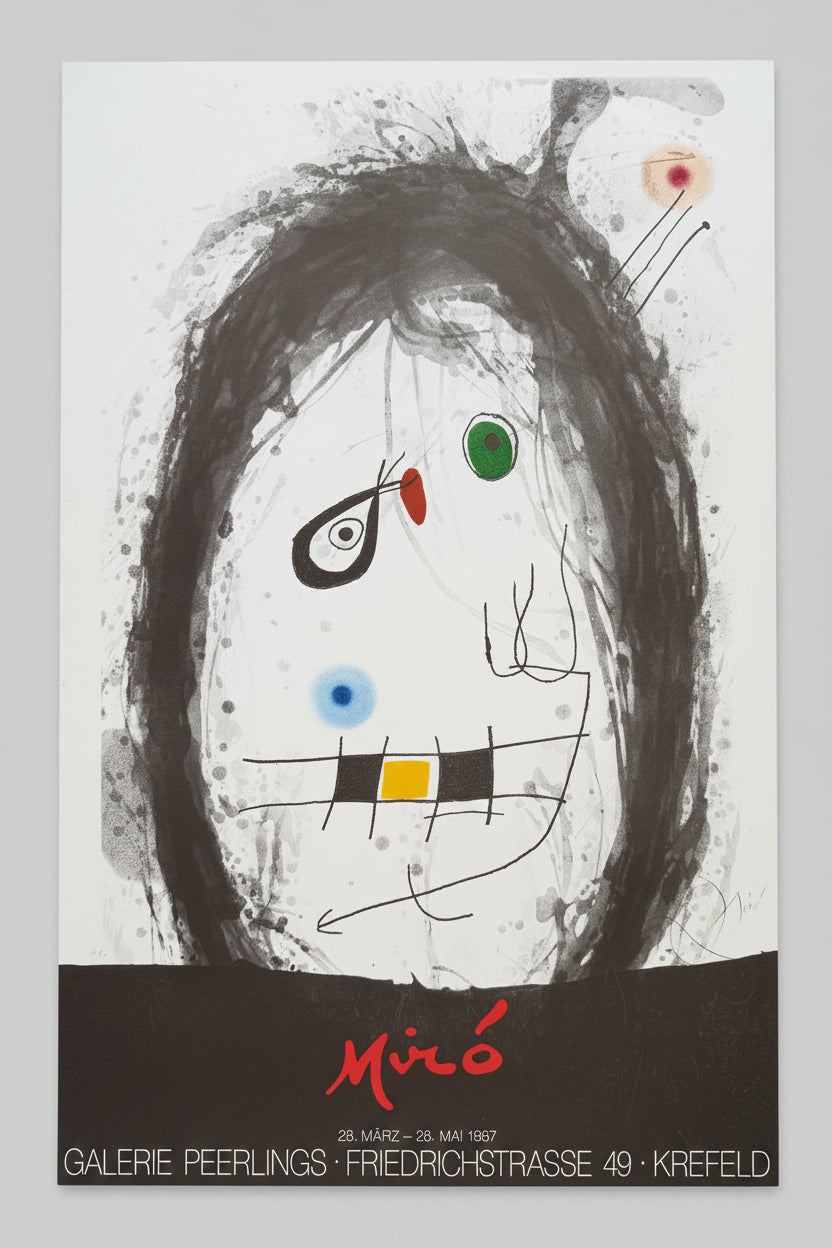 Joan Miró (1893–1983), L’Exilé Noir, Galerie Peerlings Krefeld, 1987
