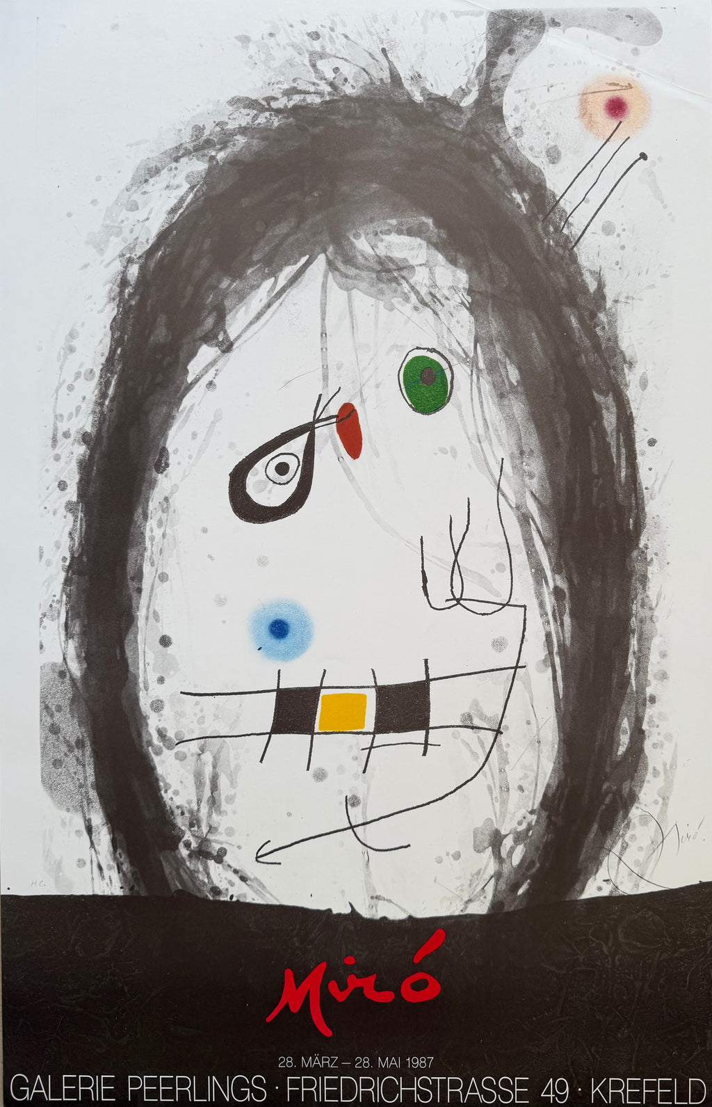 Joan Miró (1893–1983), L’Exilé Noir, Galerie Peerlings Krefeld, 1987