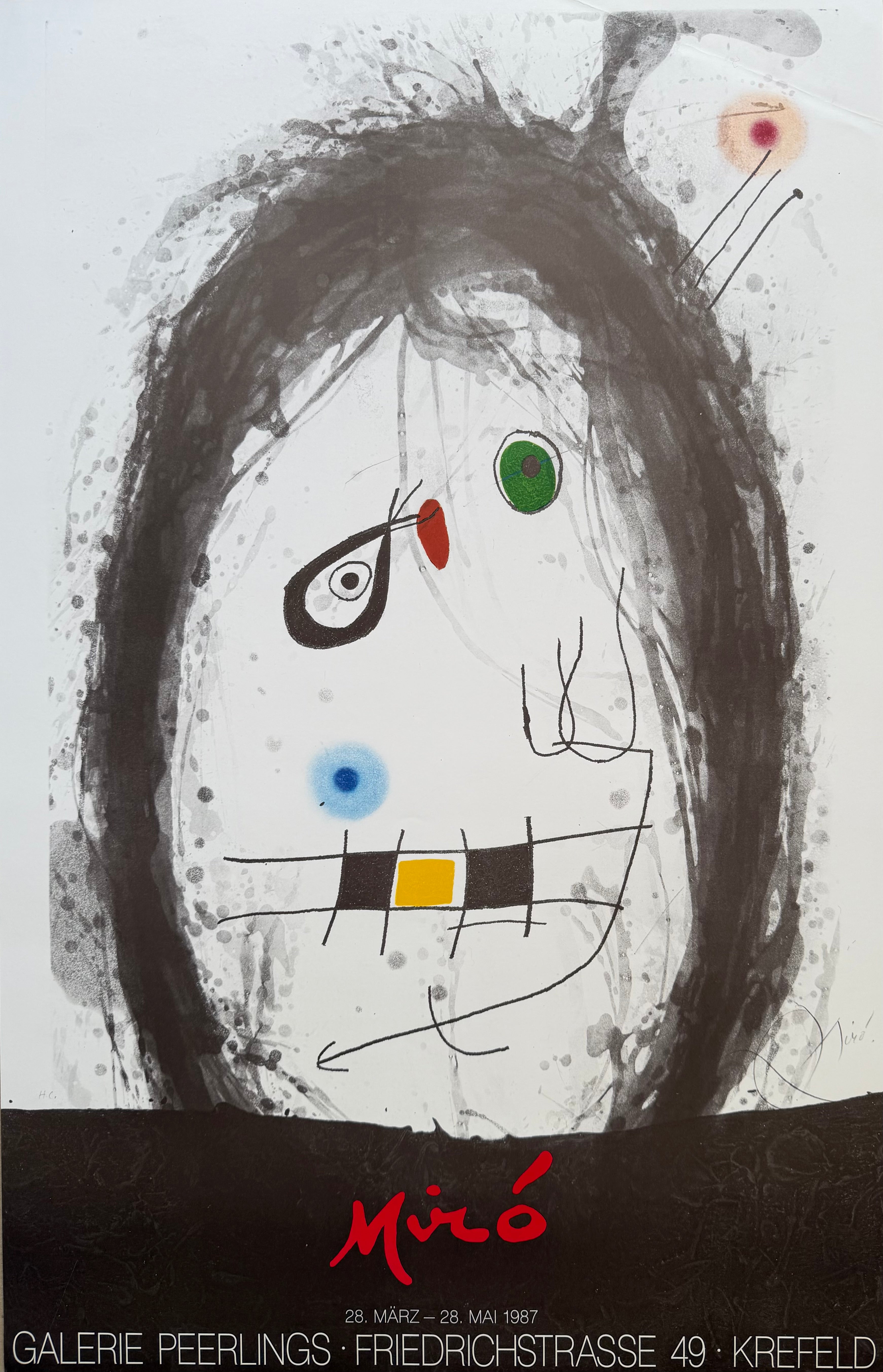 Joan Miró (1893–1983), L’Exilé Noir, Galerie Peerlings Krefeld, 1987
